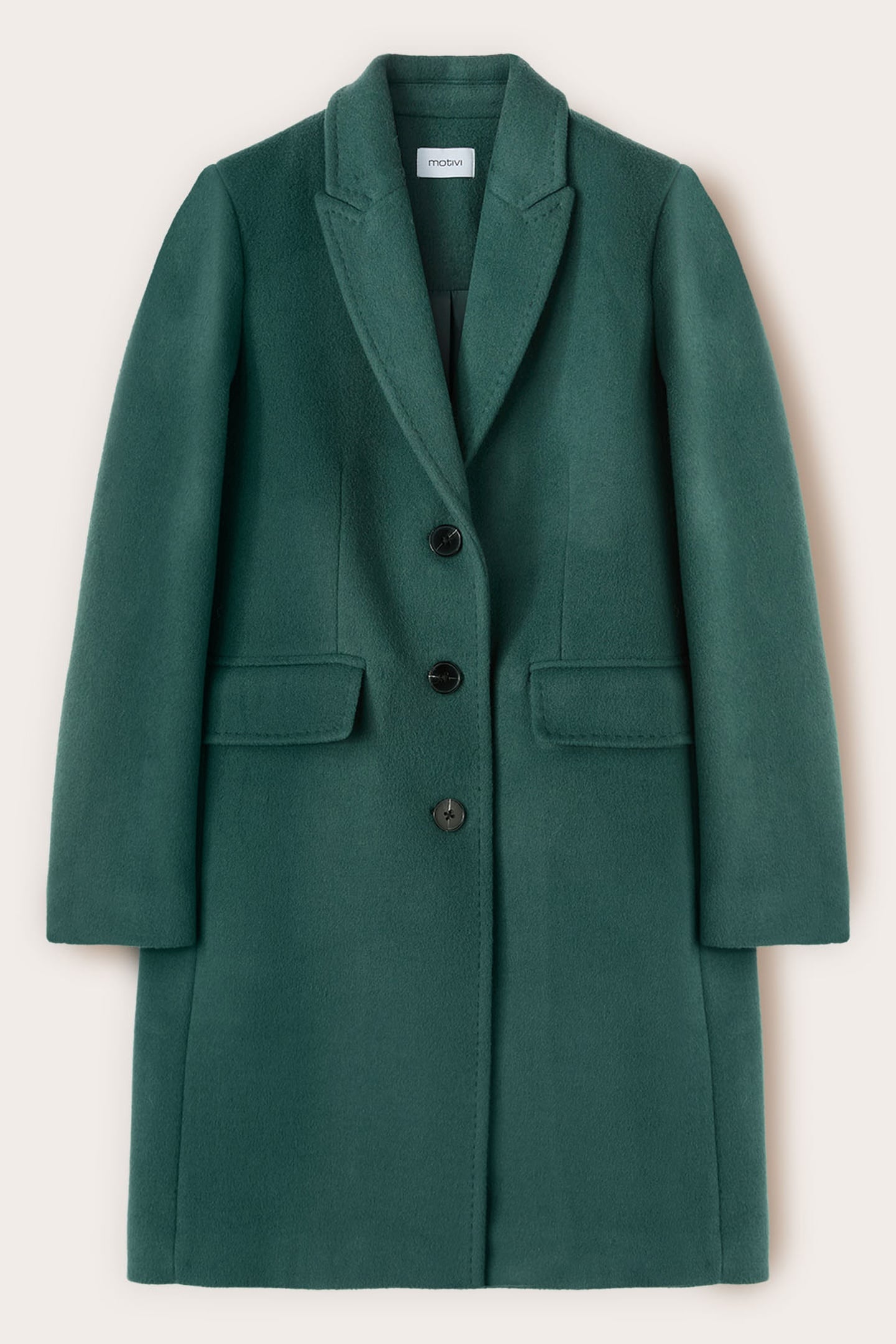 KNITTED WOOL BLEND COAT GREEN 4