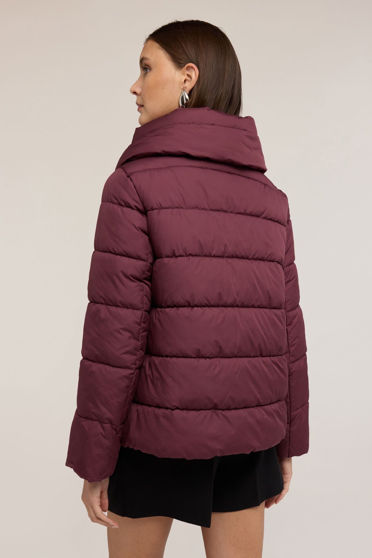 HEAVY DOWN JACKET WITH HIGH COLLAR BURGUNDY 3