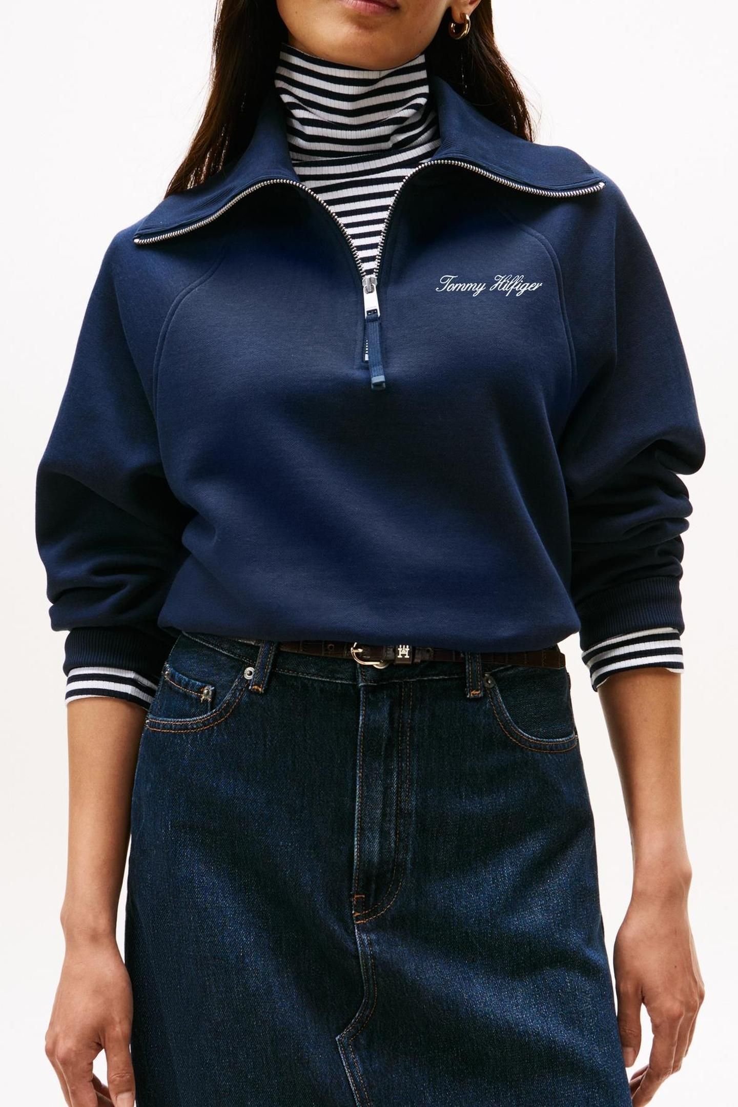 CLASSIC SCRIPT FLEECE DARK NIGHT NAVY 1
