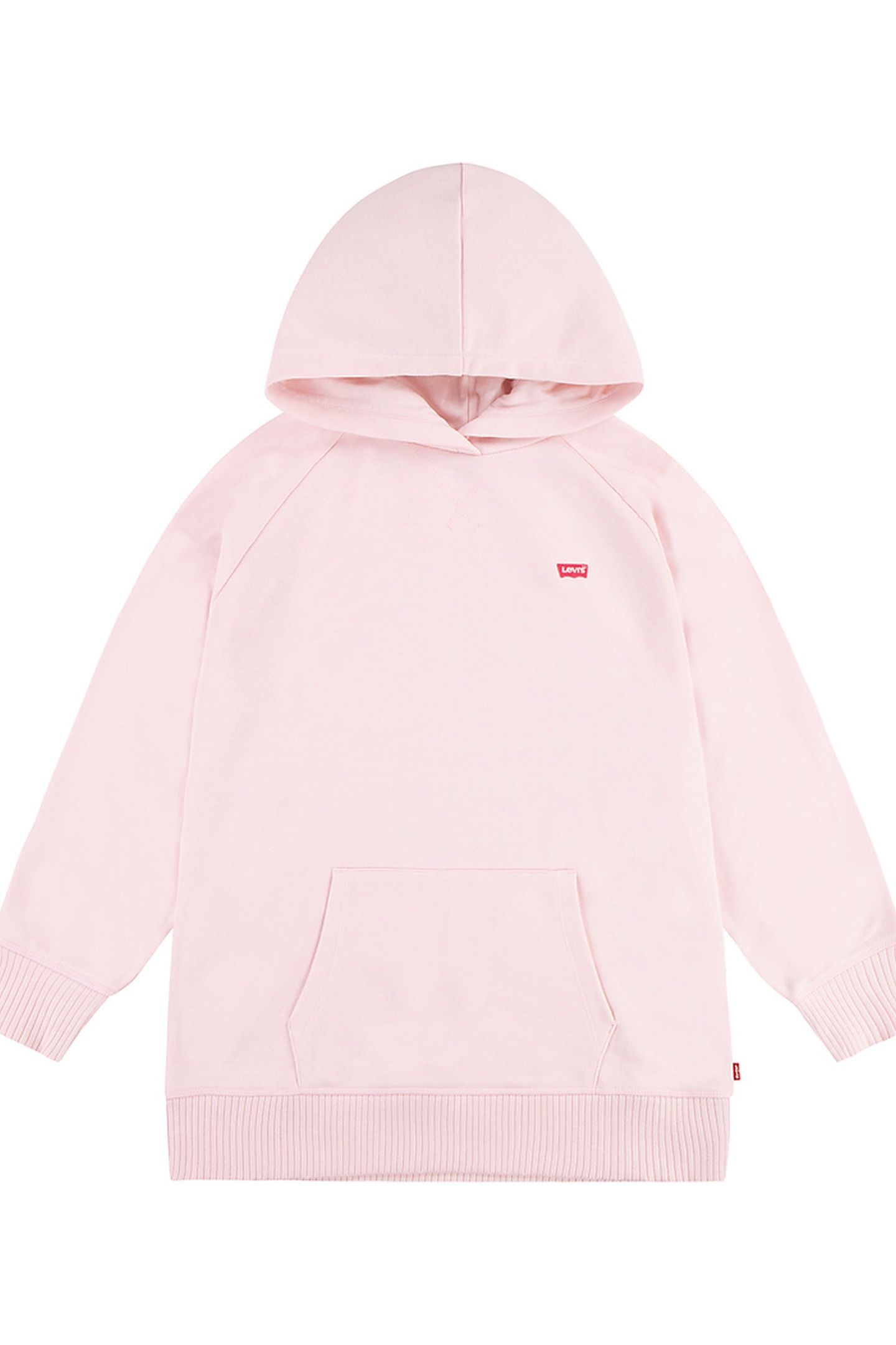 GIRLS PULLOVER HOODIE CHALKPINK 1