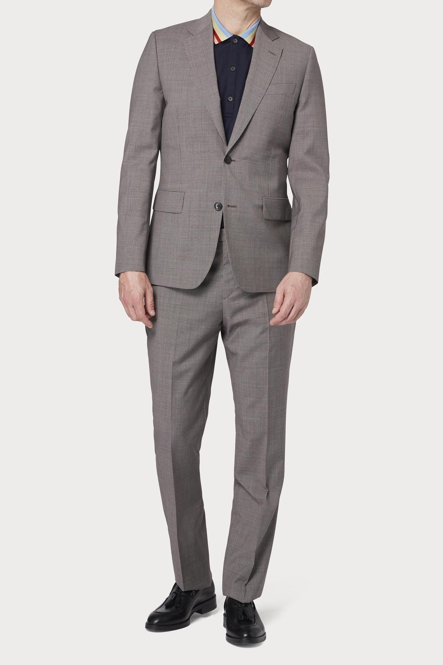 MENS TAILORED FIT 2 BUTTON SUIT GREY 1