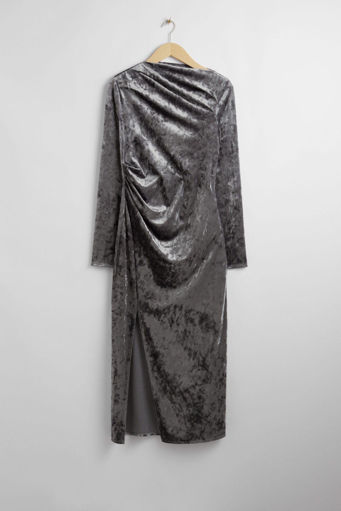 ST DIDI VELVET DRESS GREY 3