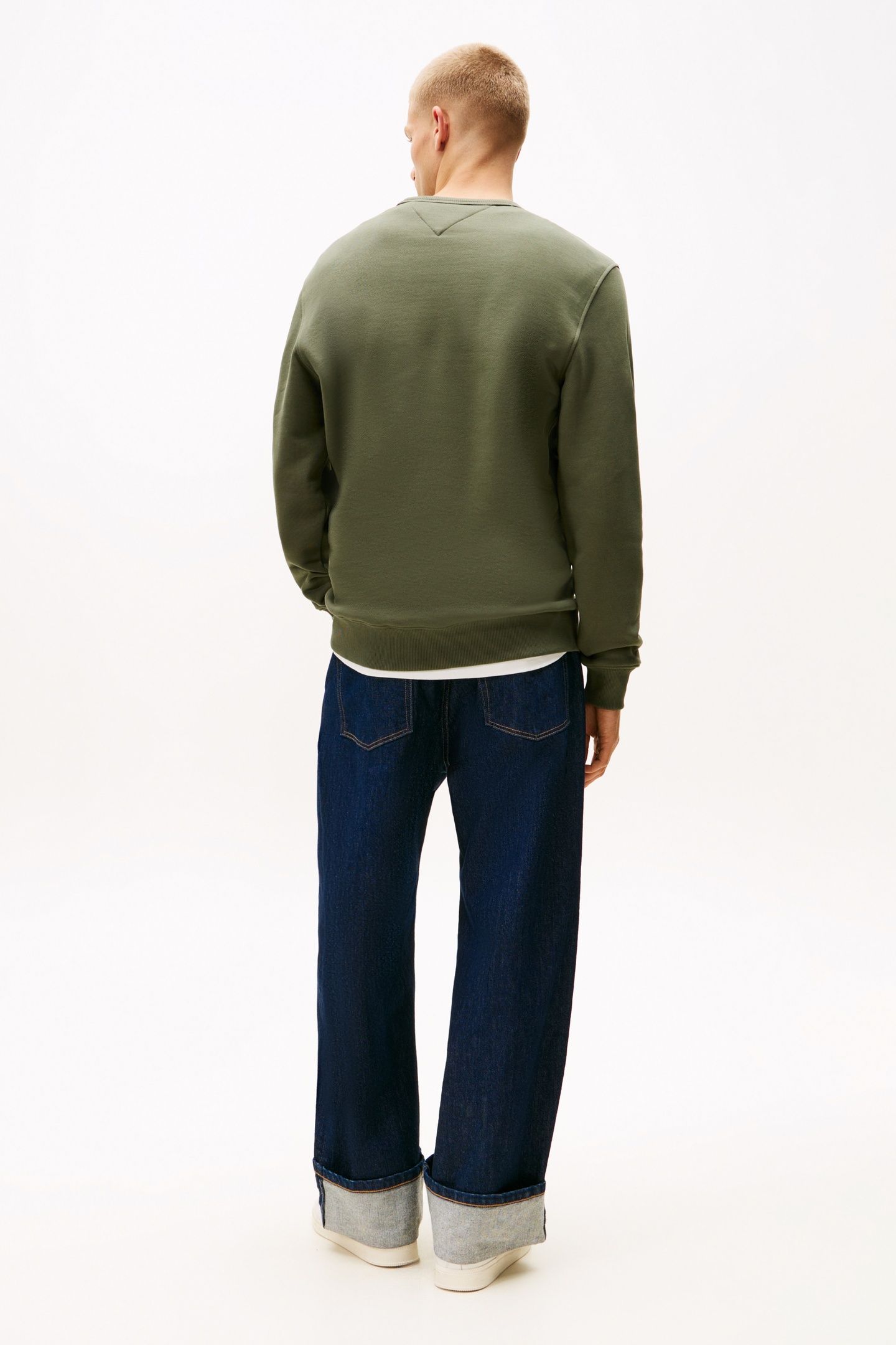 TJM REG BADGE CREW PEWTER GREEN TONAL 2