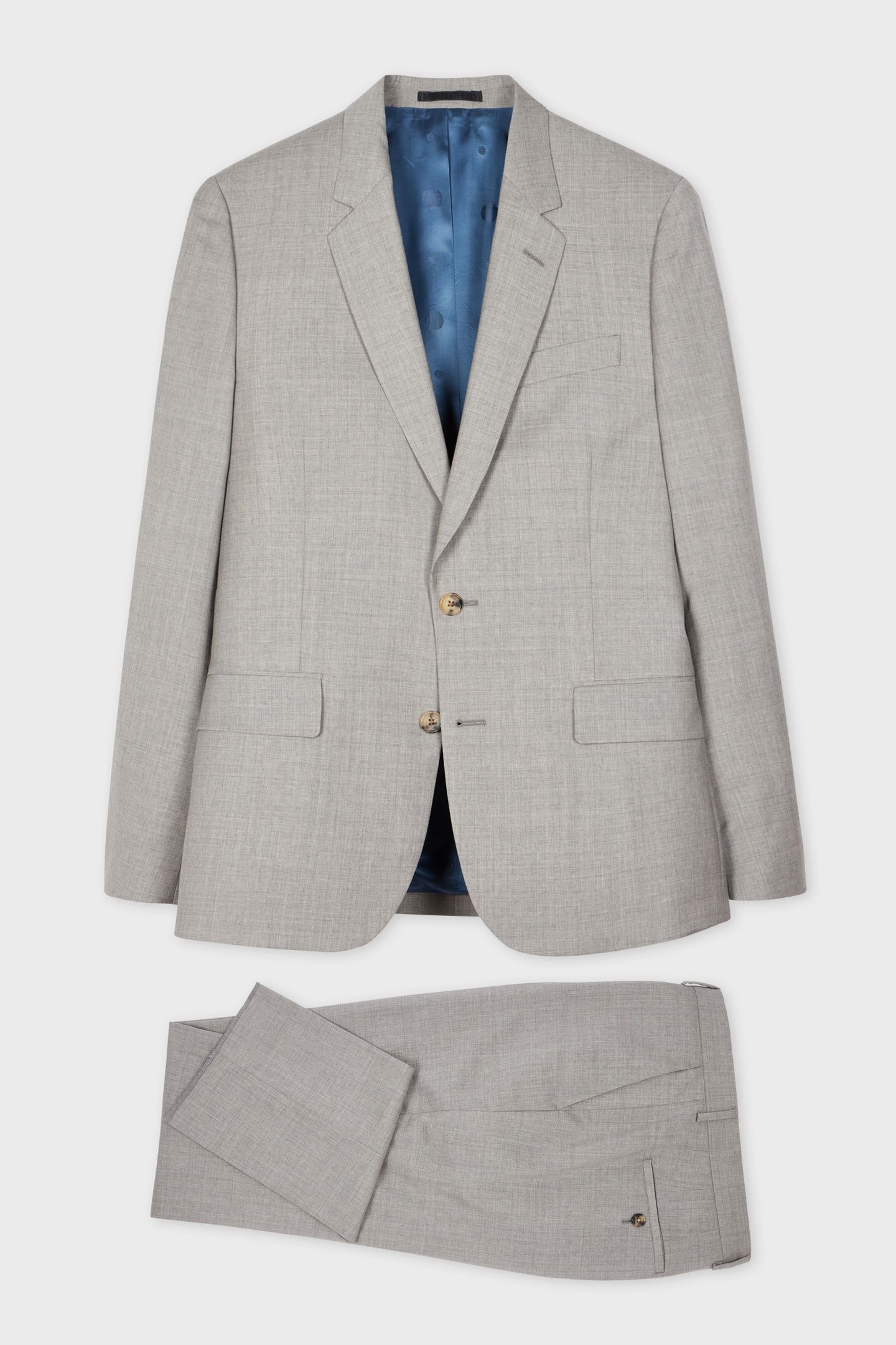 MENS TAILORED FIT 2 BUTTON SUIT GREY 1