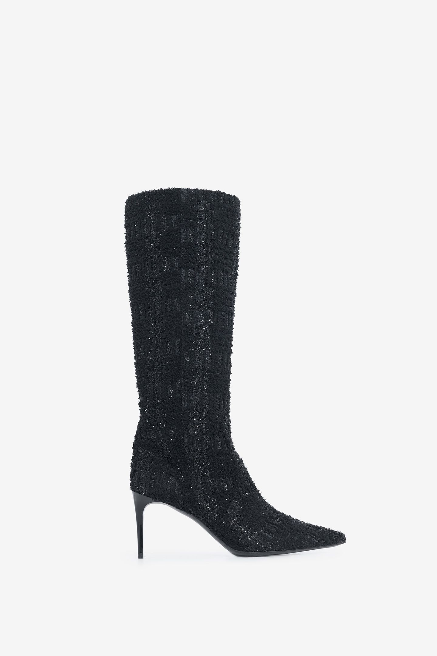 DAVYN TWEED BOOT BLACK GLITTER 1