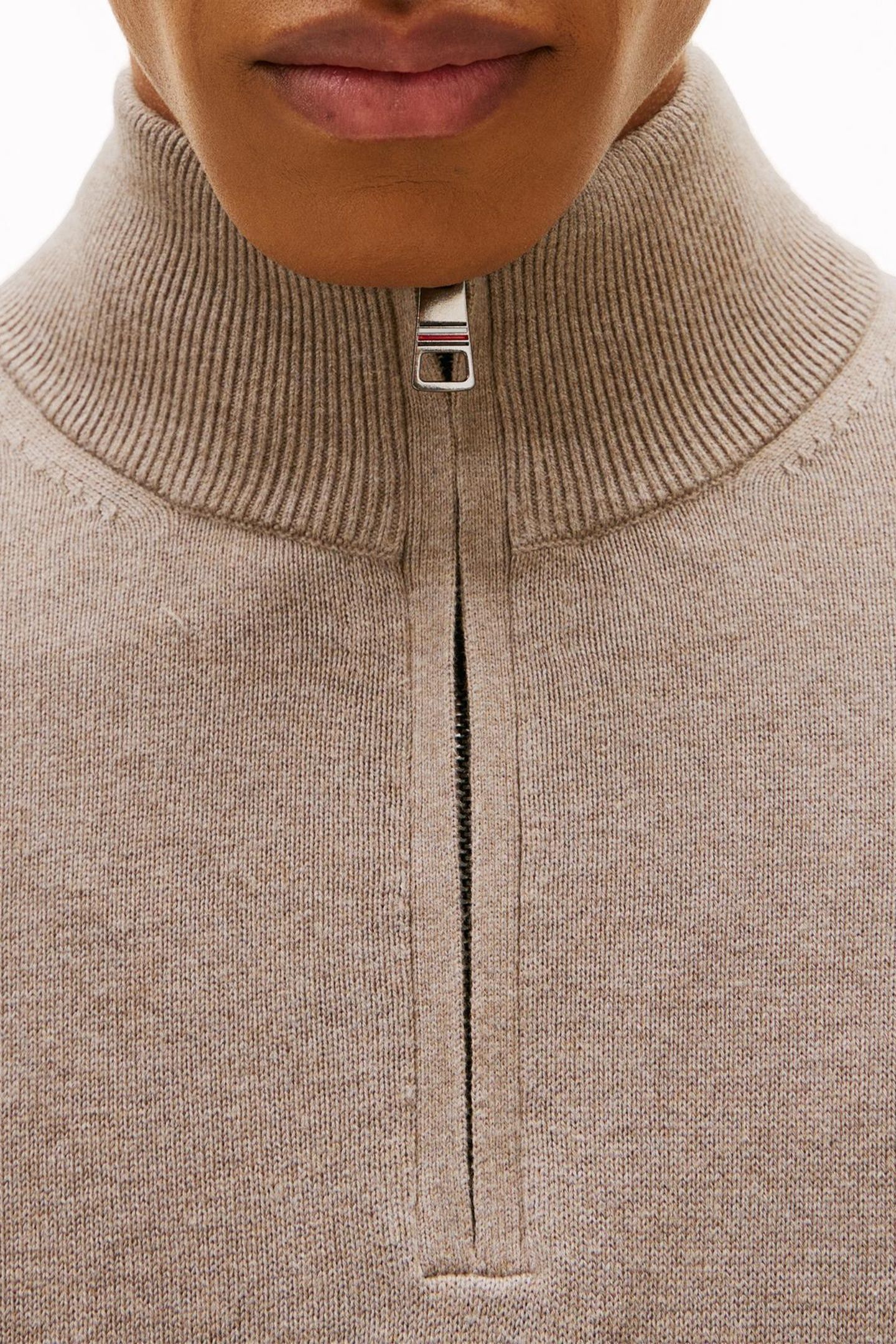 PIMA COTTON CASHMERE SWEATER COASTAL TAUPE HEATHER 5
