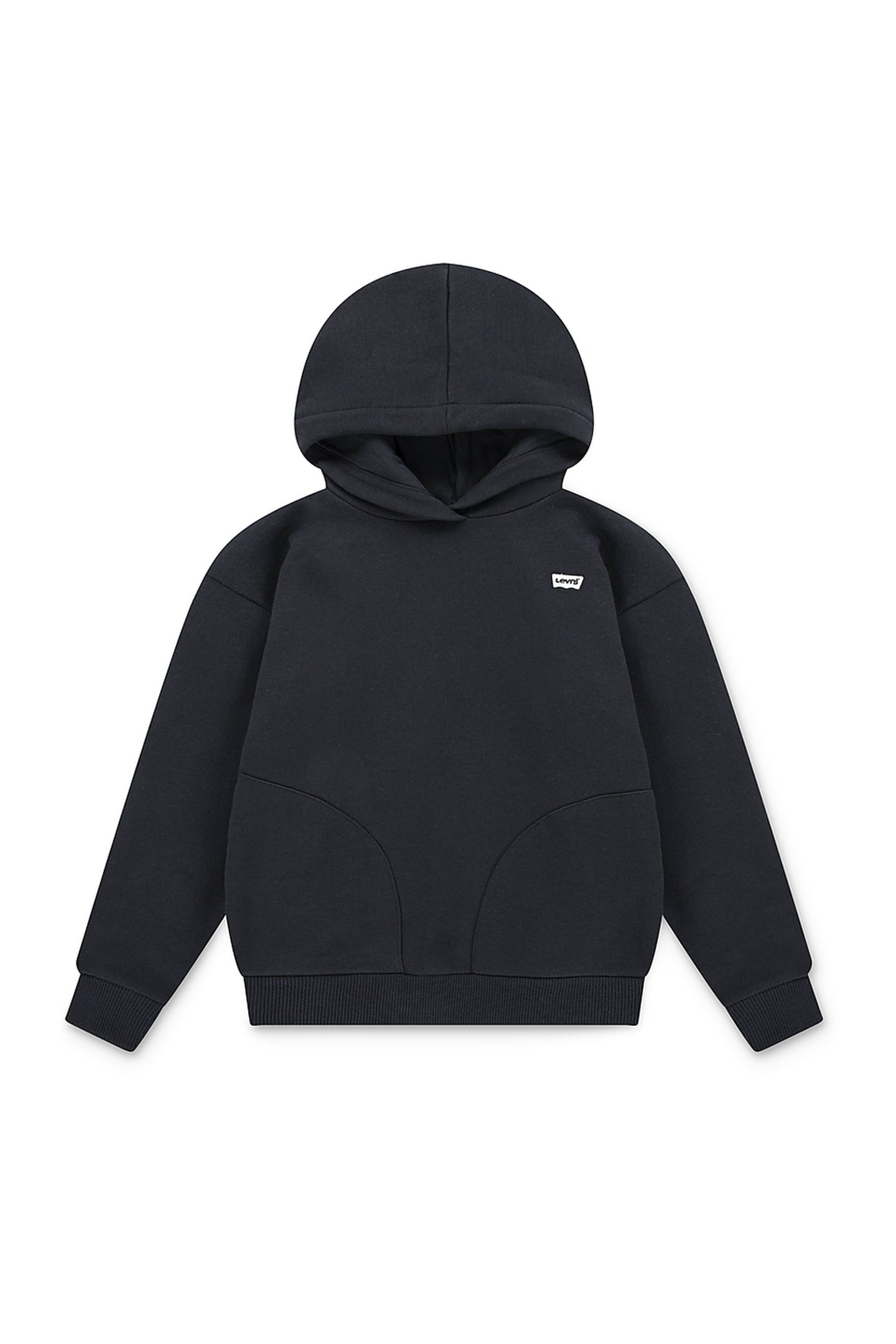 GIRLS LVG-BATWING CHEST HIT HOODIE JET BLACK 1
