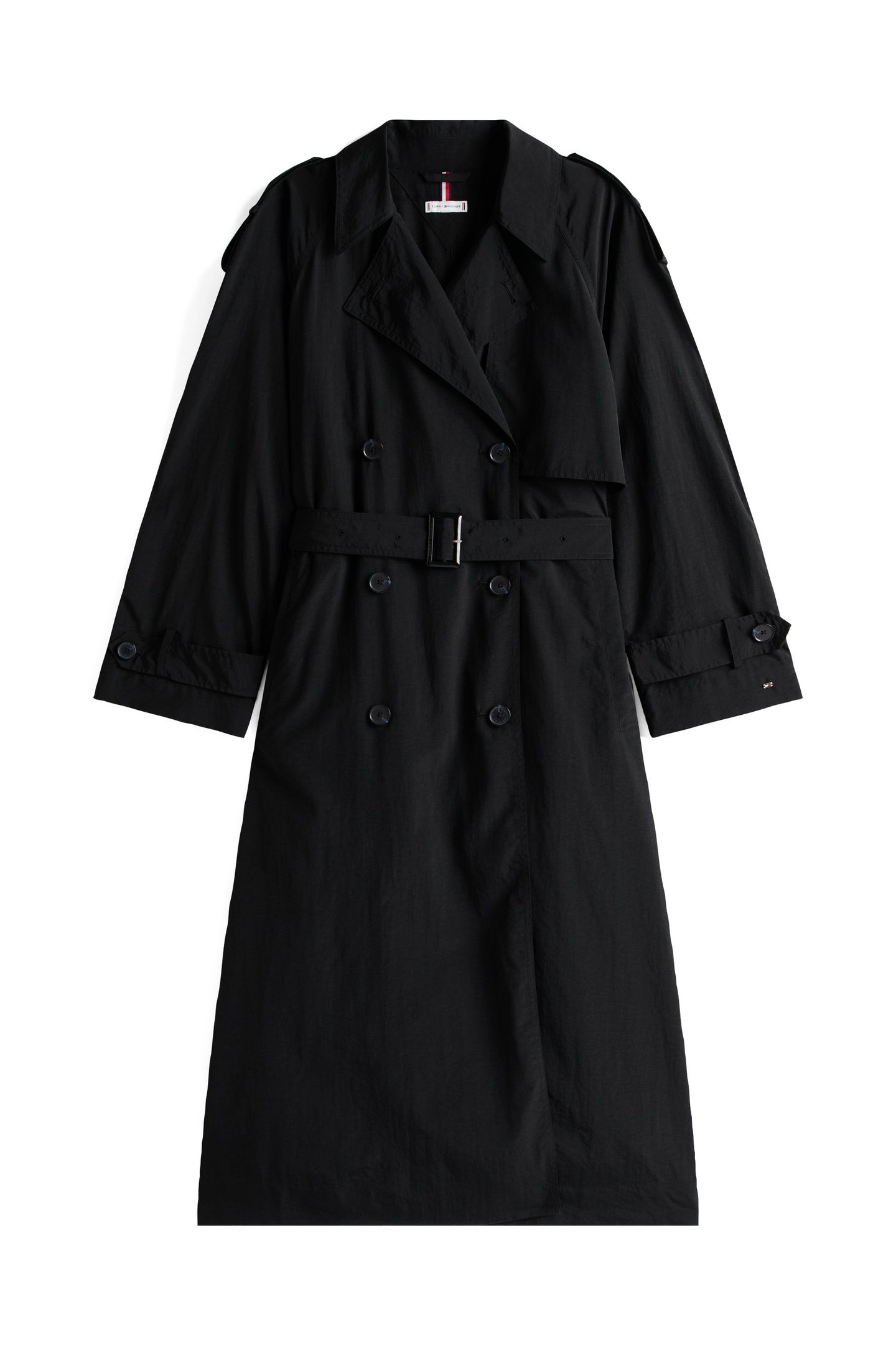 LW NYLON OVERSIZED TRENCH BLACK 2