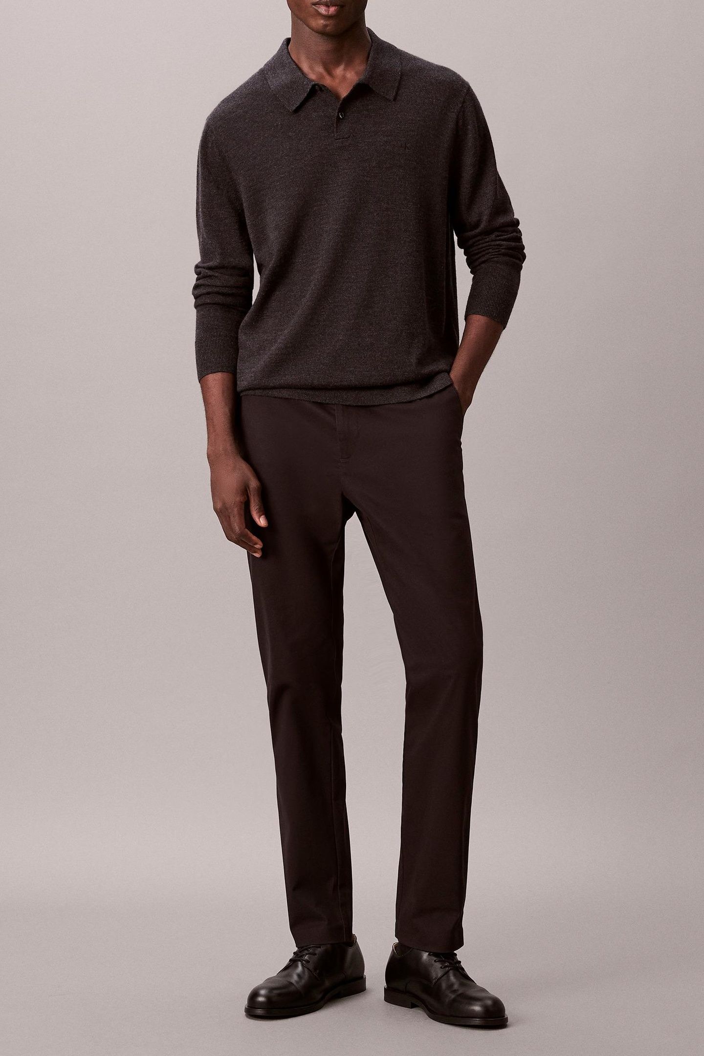 SLIM TAPERED SATEEN BLACK 1