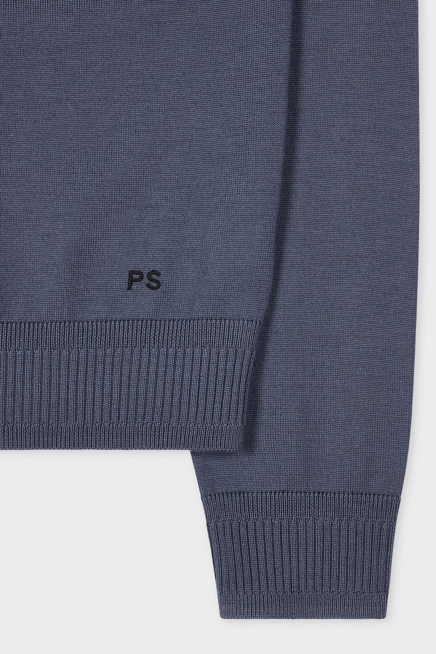 MENS SWEATER ZIP NECK INDIGO 7