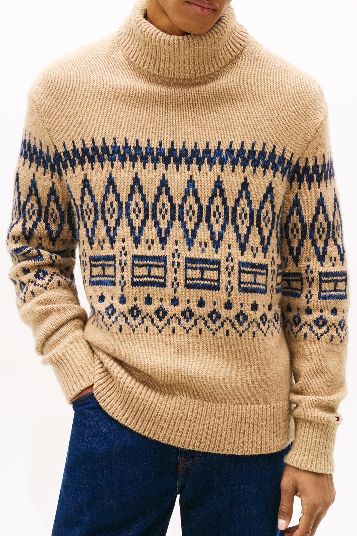 PLACED FAIRISLE WOOL TIMELESS CAMEL HEATHER 3