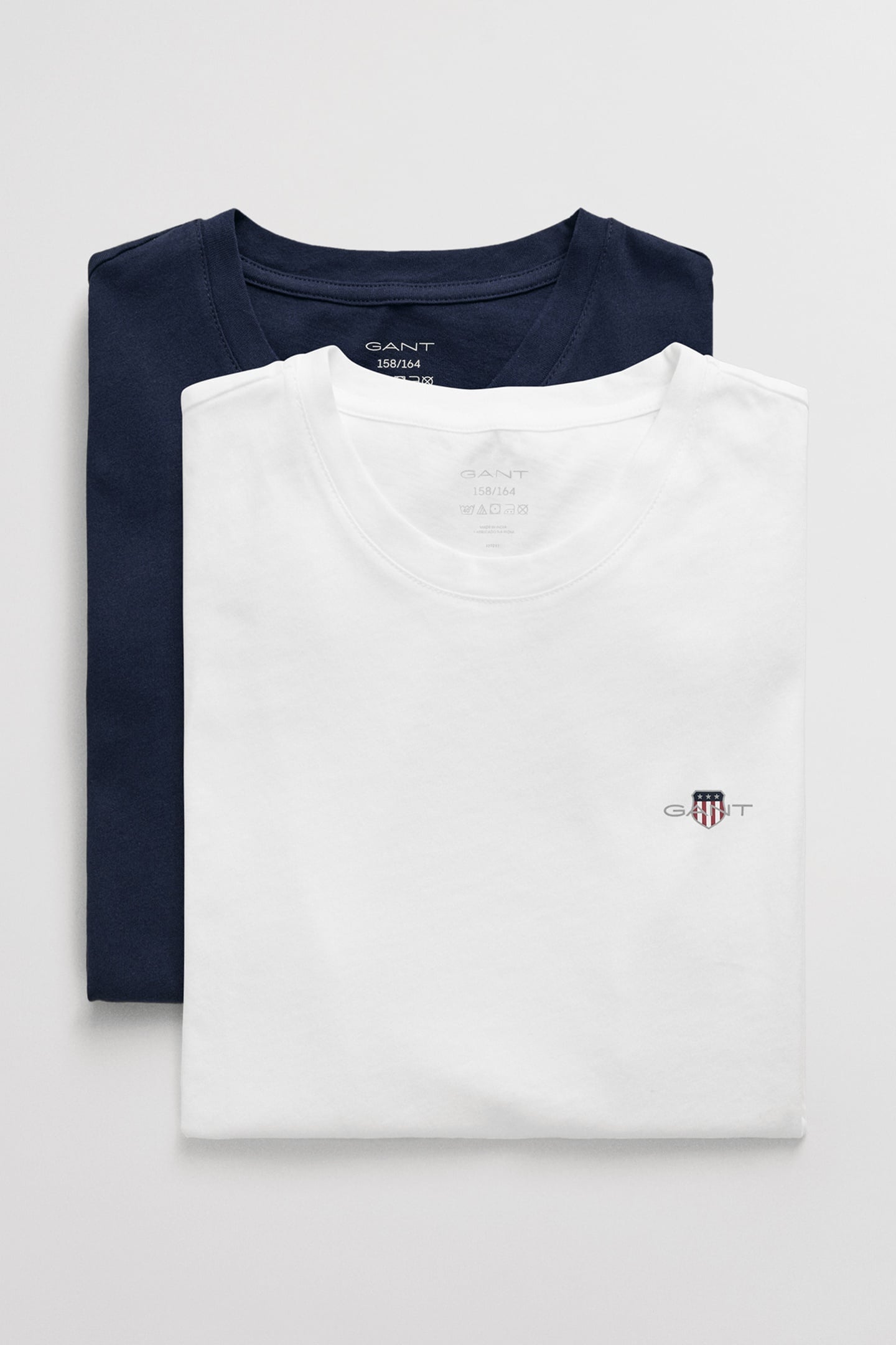 TEEN UNISEX C-NECK T-SHIRT 2-PACK NAVY/WHITE 2