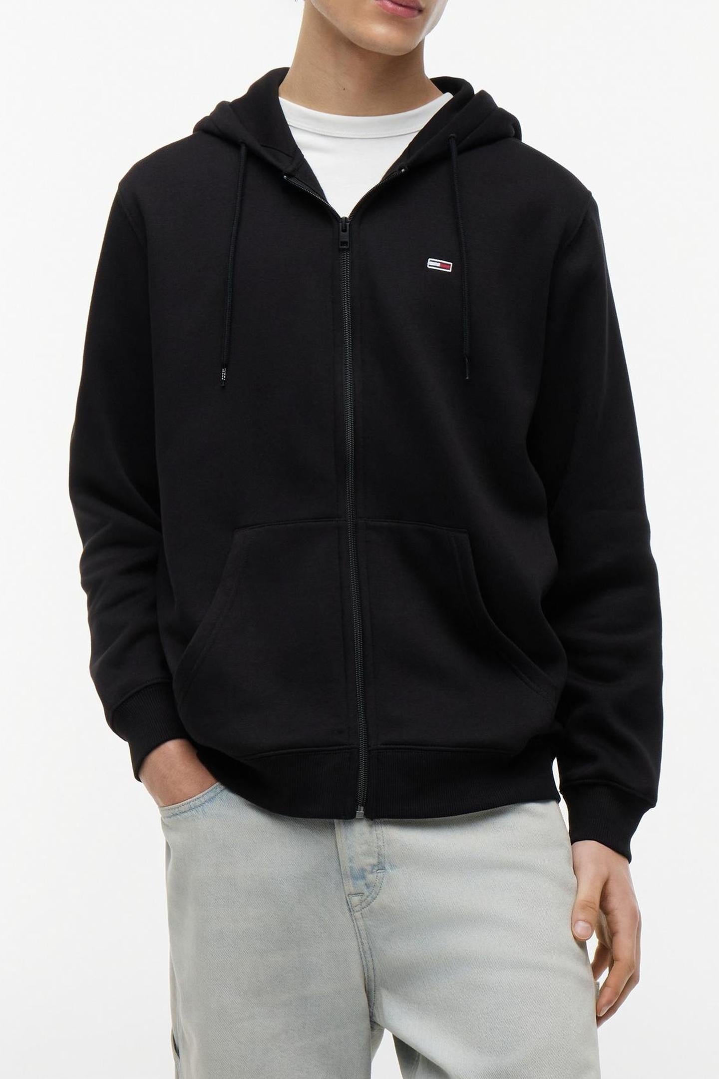 TJM REG FLAG ZIP THRU BLACK 5