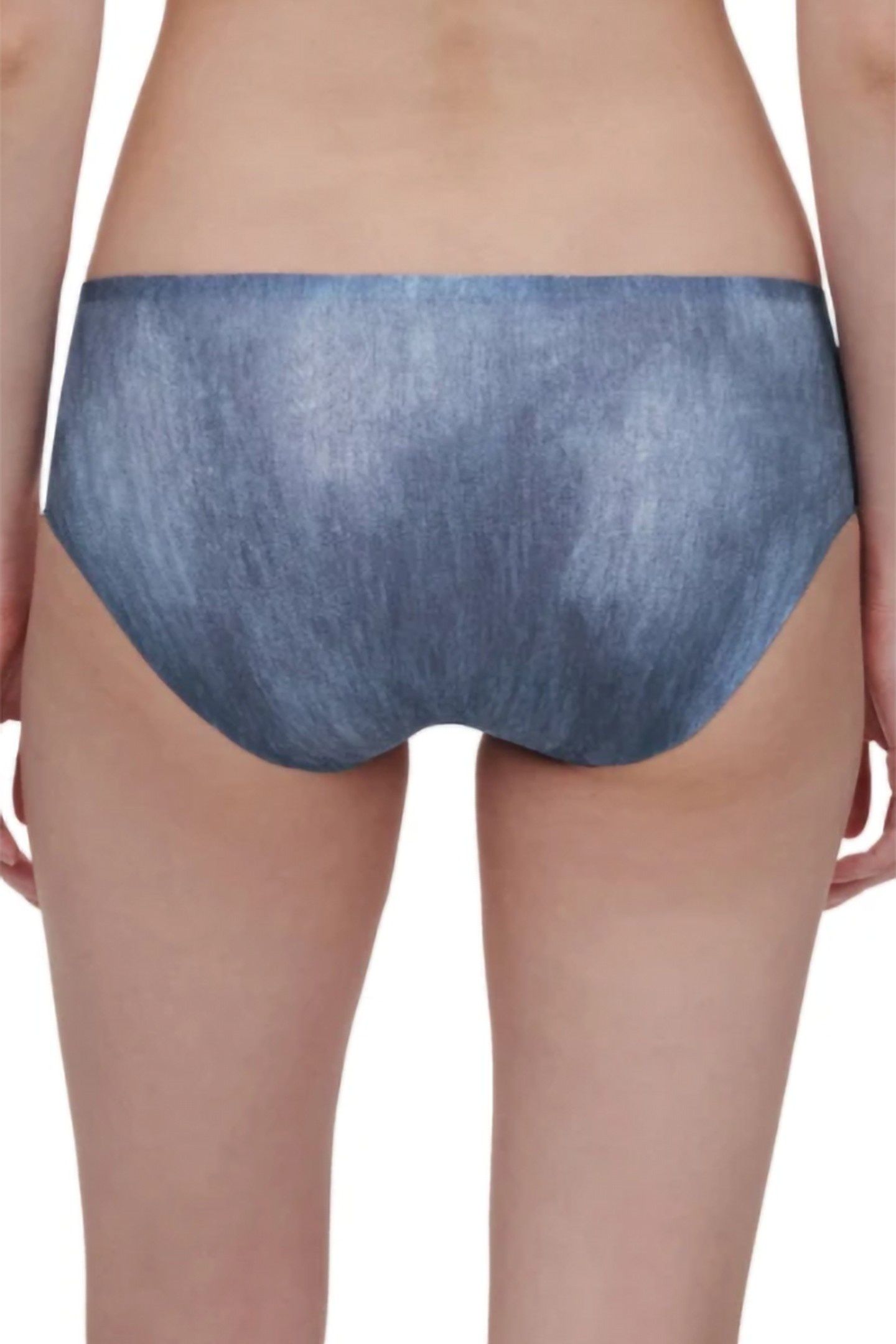 UW BO. THONG BLUE DENIM PRINT 2