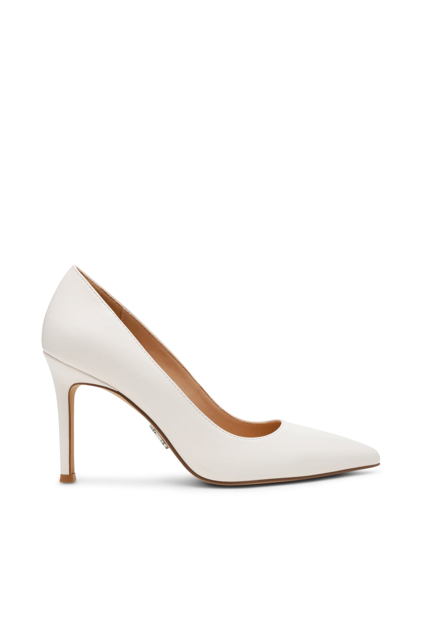 SECURED PUMPS WHITE LEATHER 1