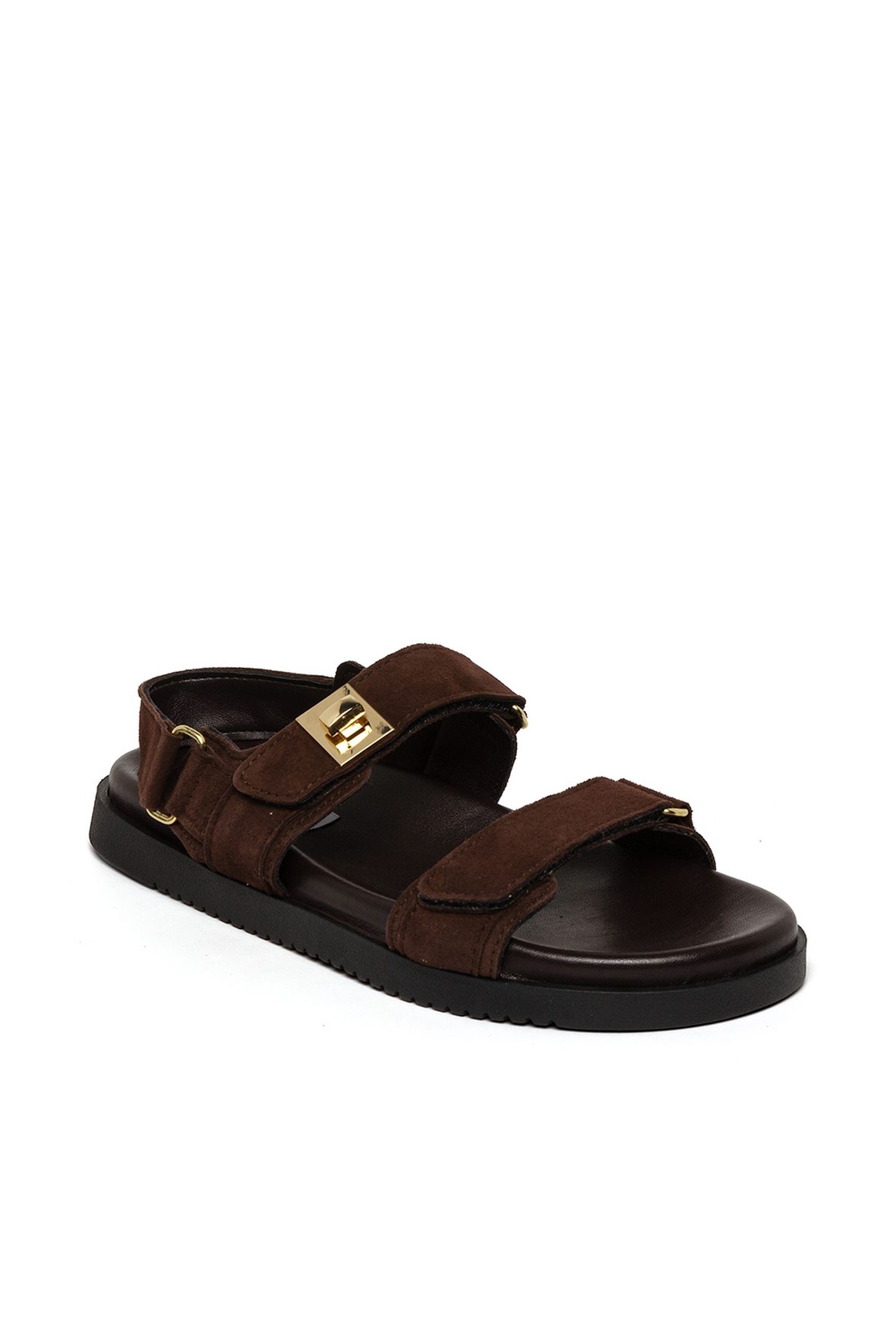 MONA-E SANDALS DK BROWN SUEDE 2