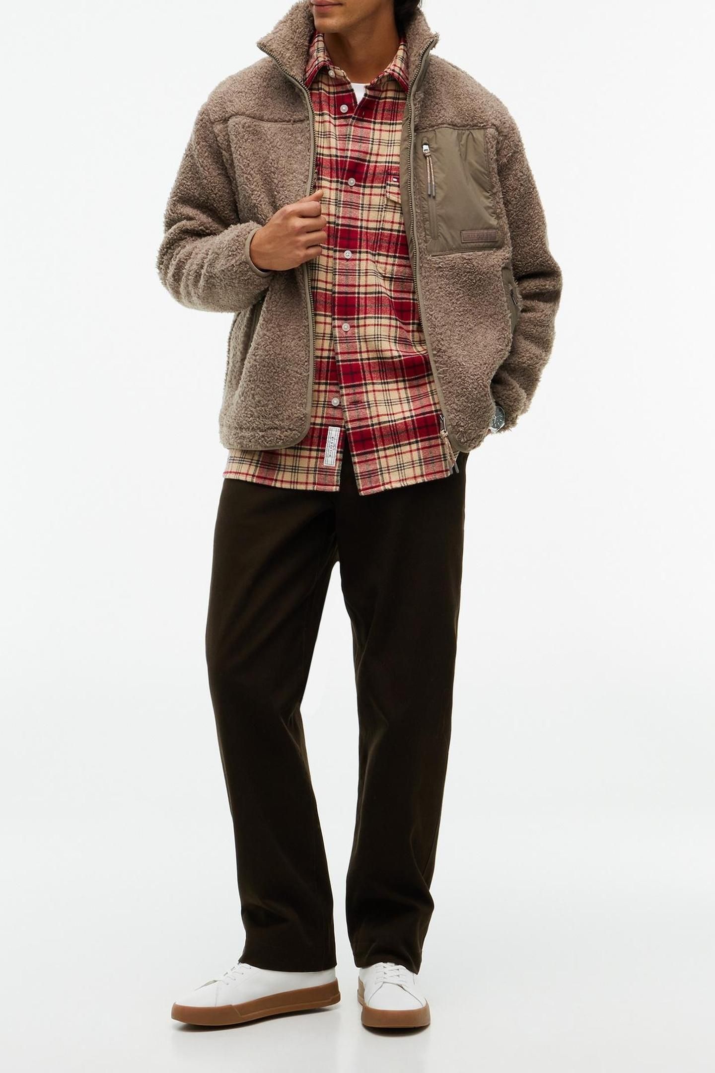 TEDDY FLEECE ZIP THROUGH COASTAL TAUPE 3