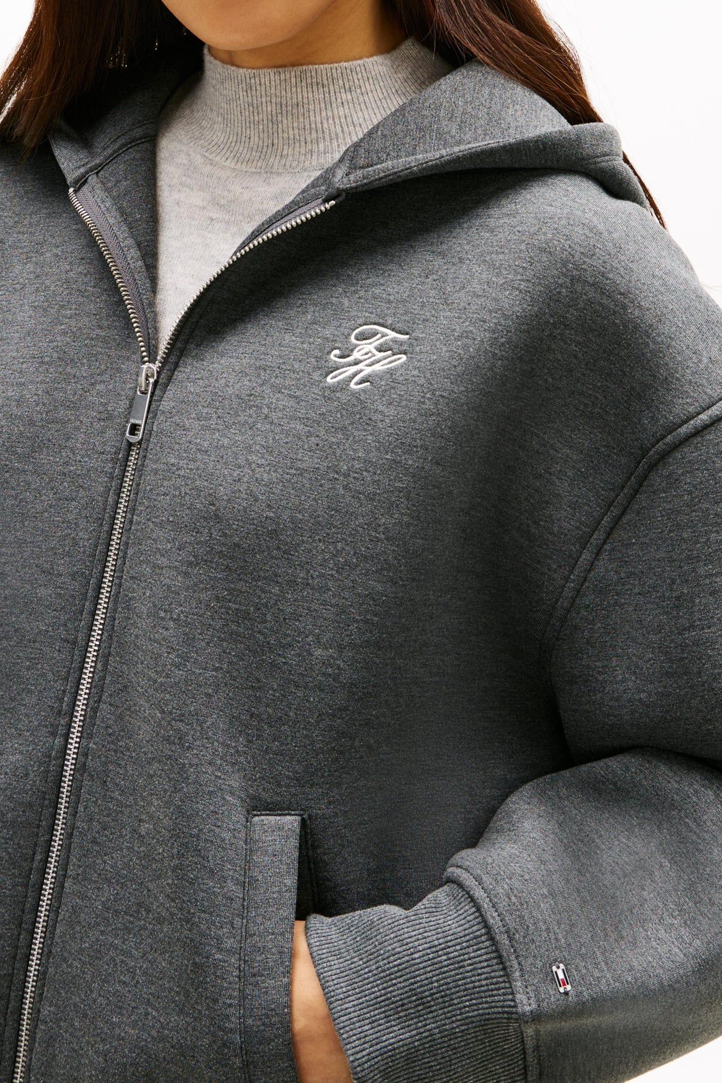TH SCRIPT INTERLOCK MED GREY HEATHER 5