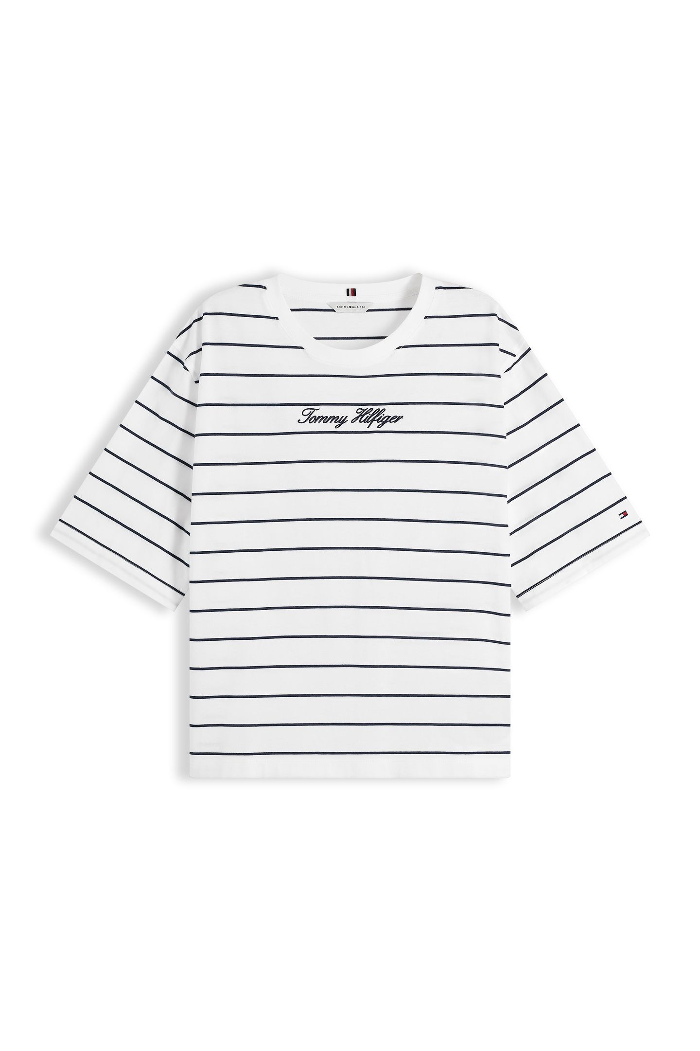 CLASSIC SCRIPT T-SHIRT FINE ECRU/DARK NIGHT NAVY 3