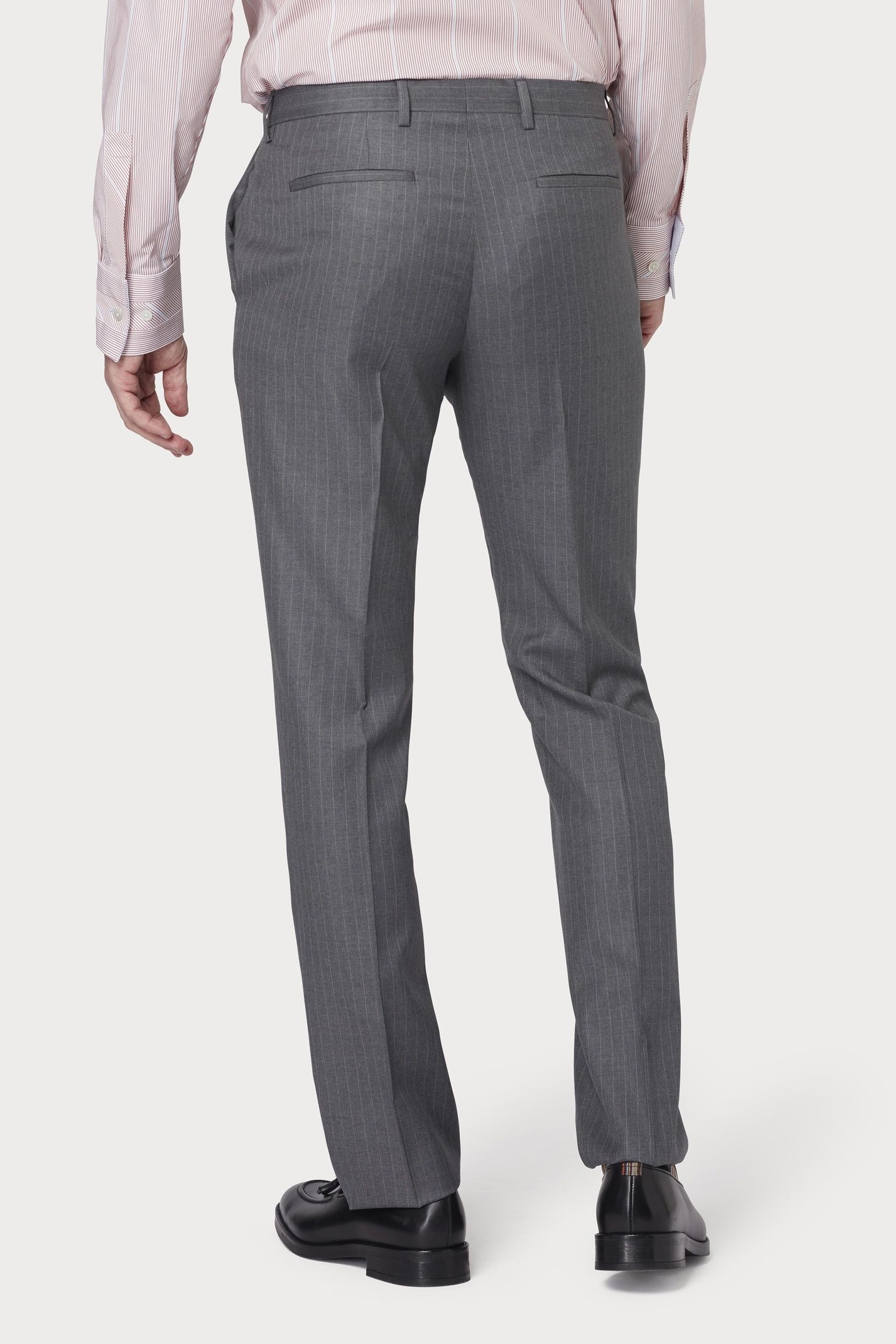 MENS SLIM FIT TROUSER GREY MELANGE 5