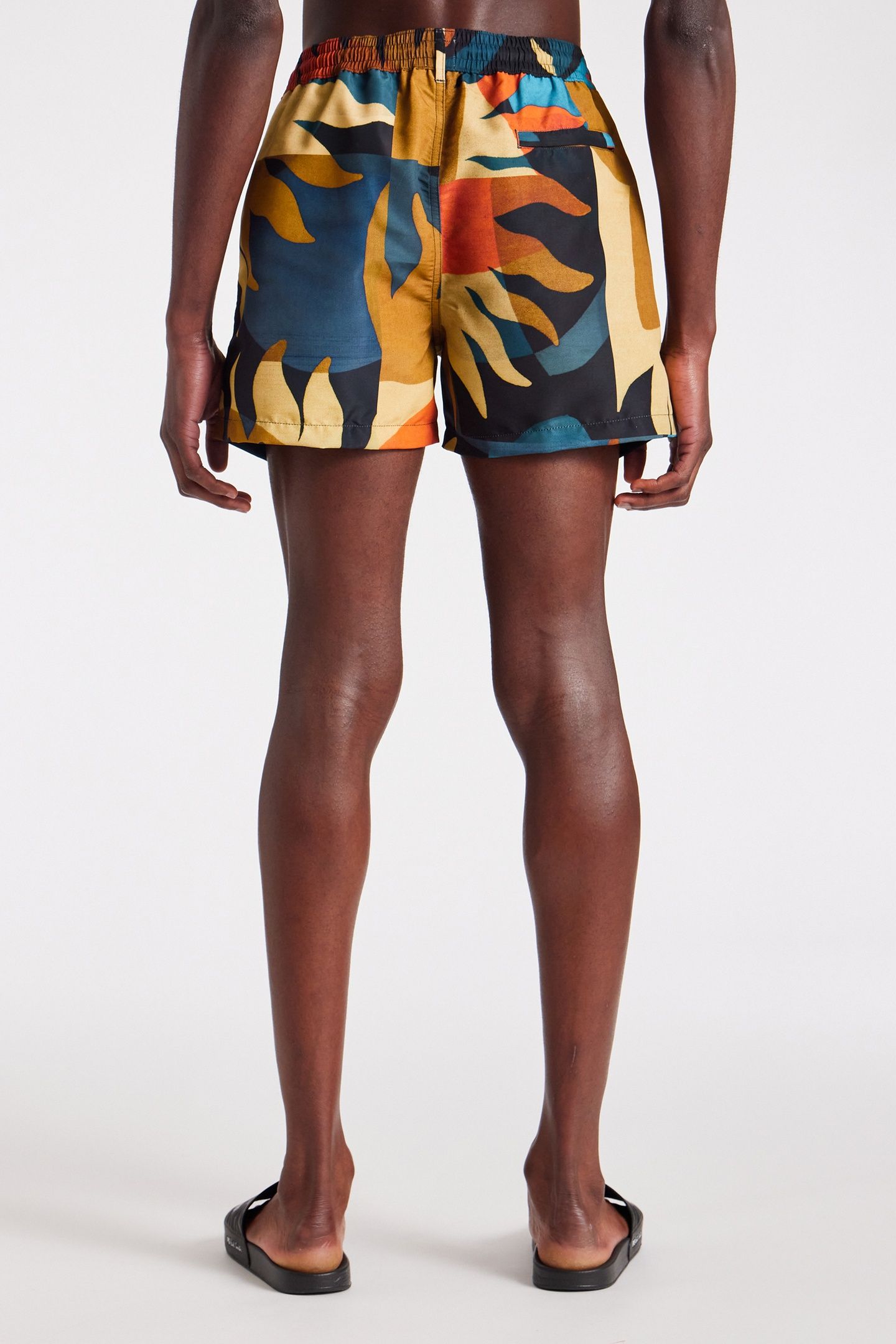 MEN SWIM SHORT SUN PRINT ORANGE 3
