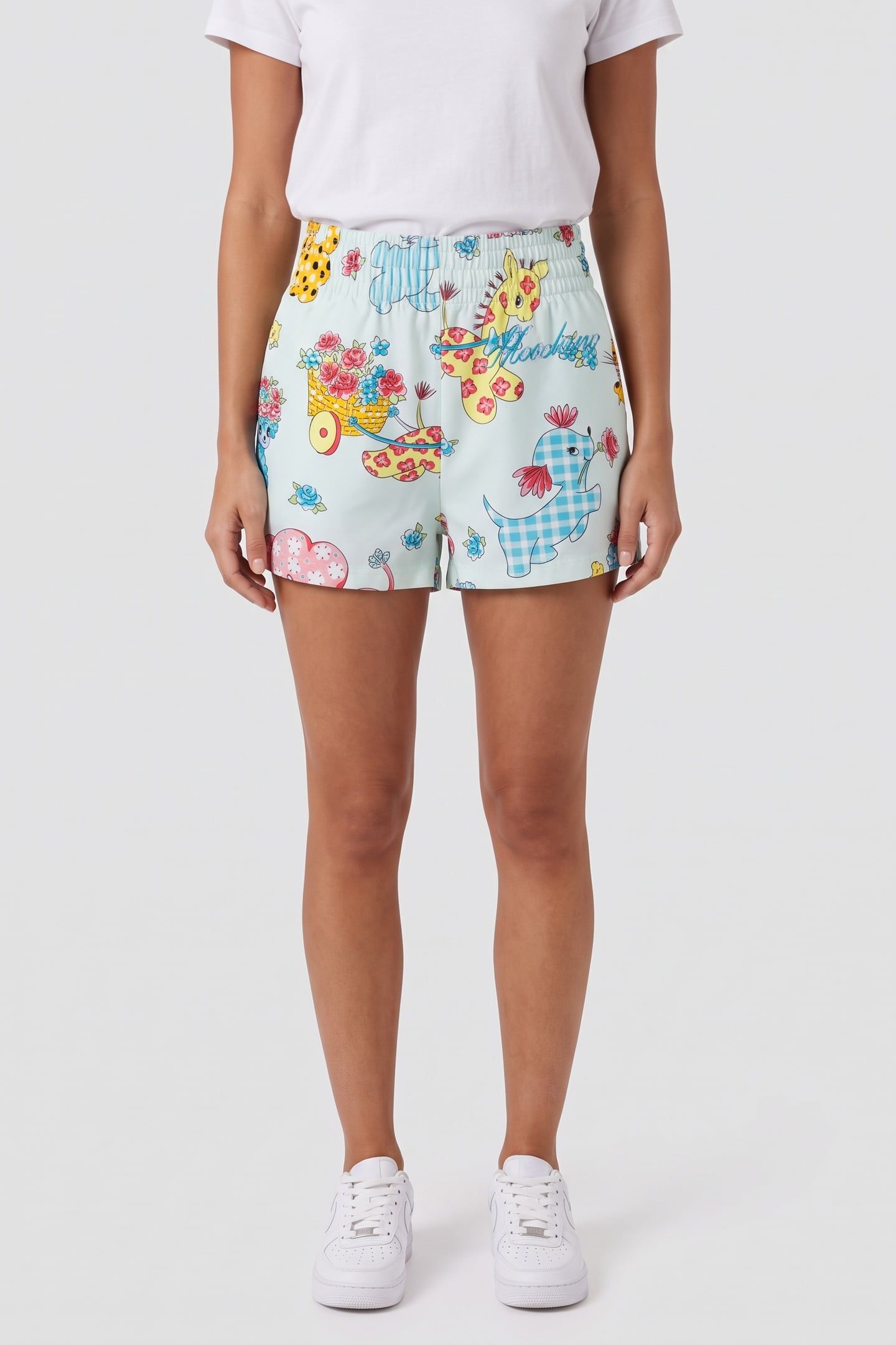 CALICO ANIMALS FLEECE SHORTS BLUE 1