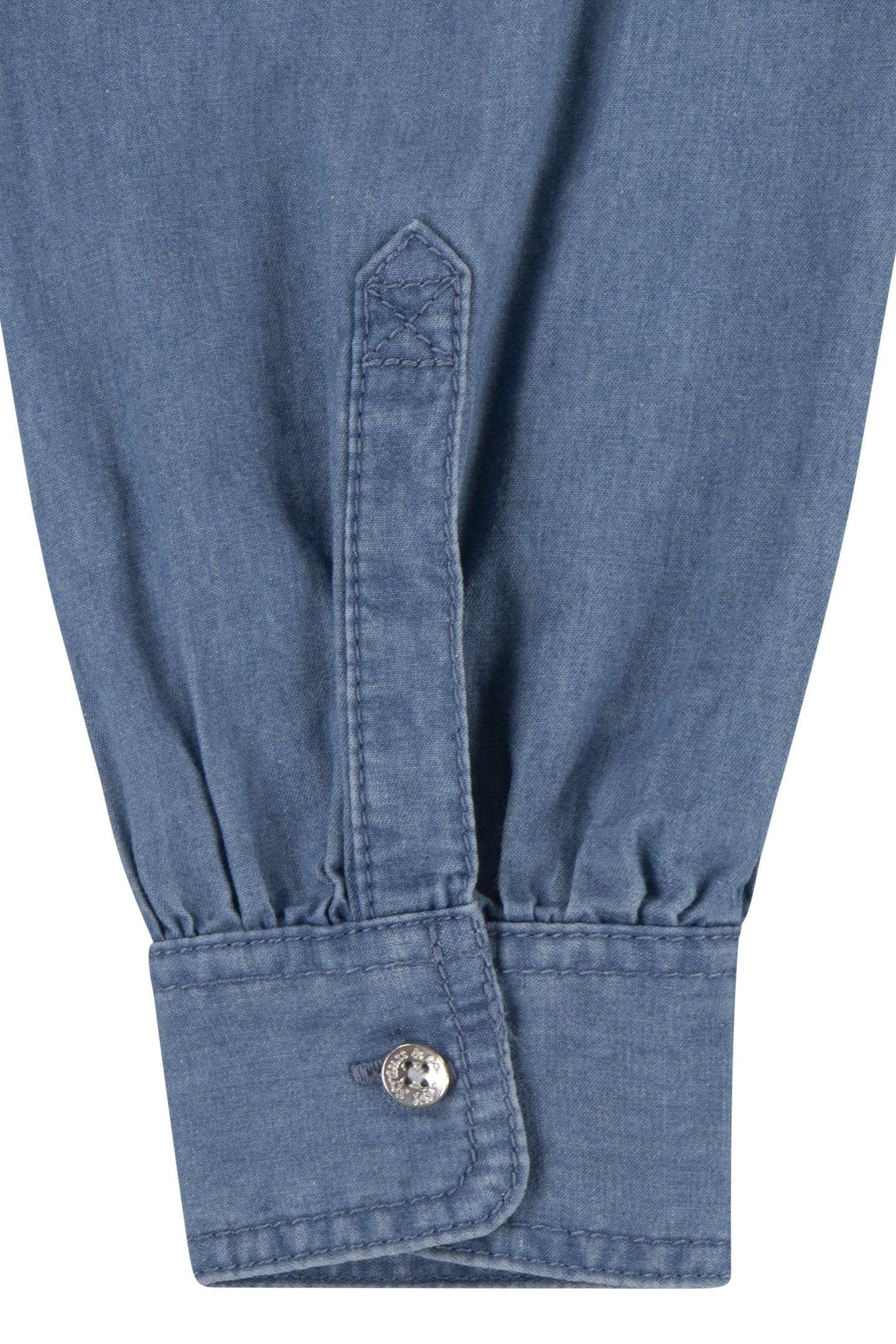 GIRLS FULL SLEEVE WESTERN DENIM SHIRT CLEAN MEDIUM 4