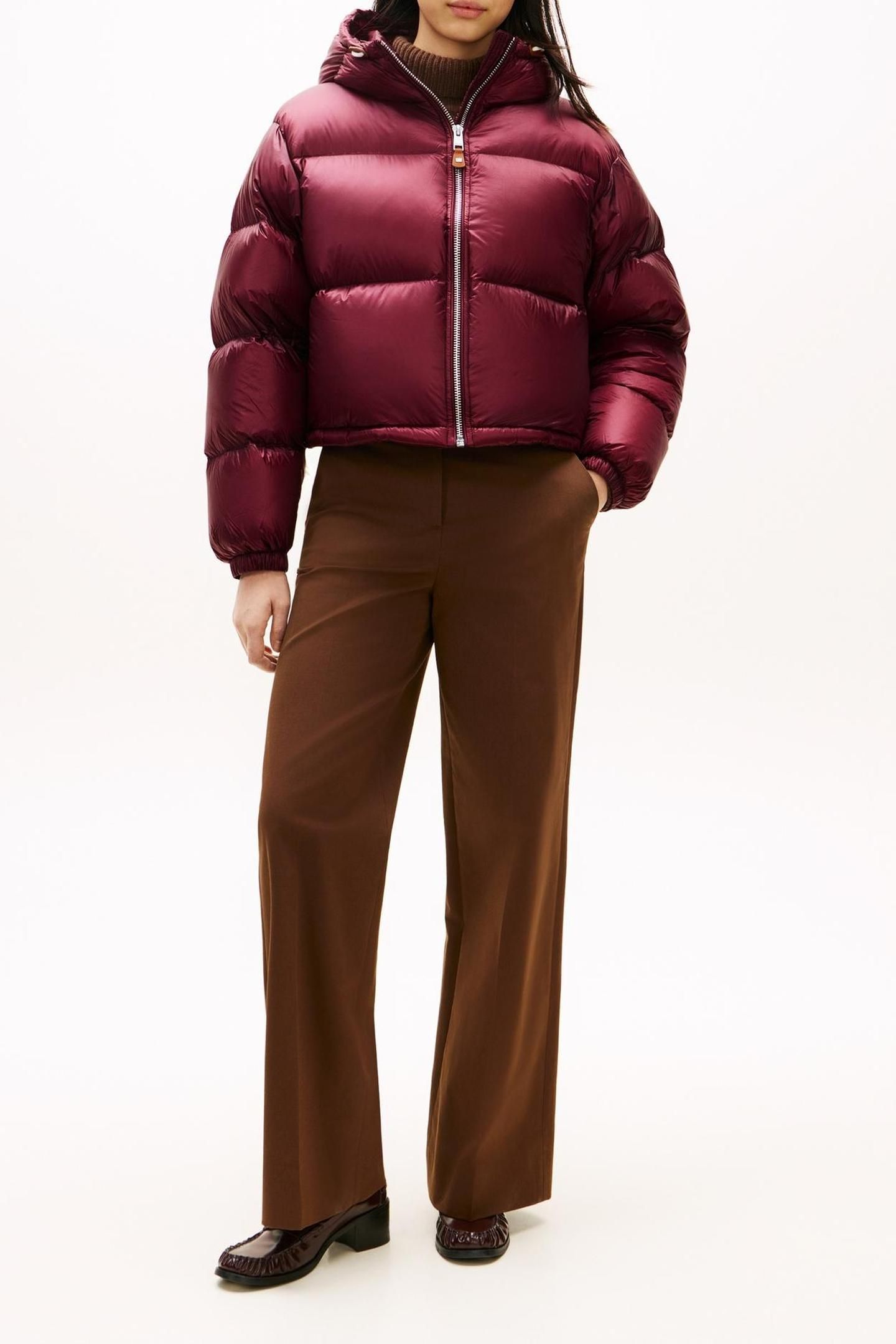 SUPER LIGHT HIGH WAISTED DOWN DEEP BURGUNDY 1