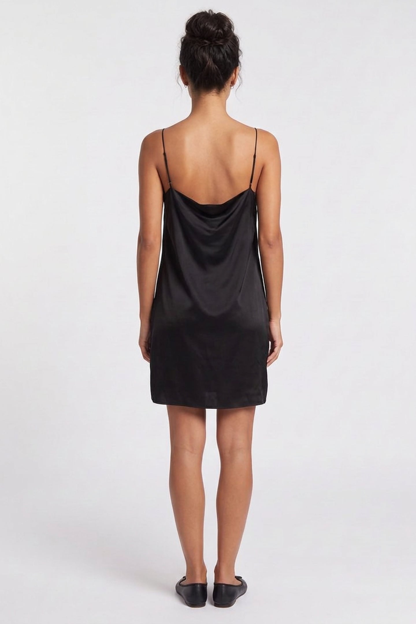 SISKO SATIN SILK DRESS BLACK 2