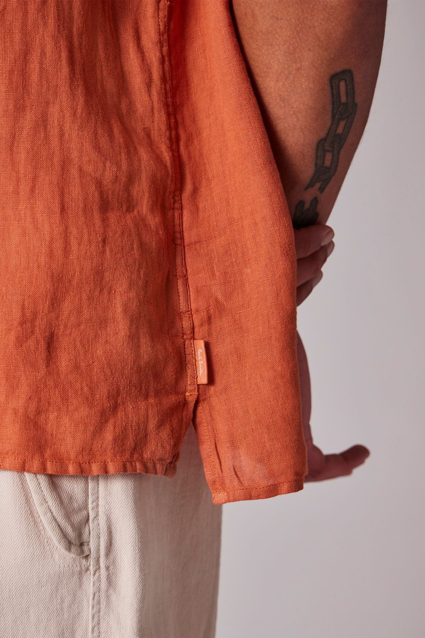 MENS SS CASUAL FIT SHIRT ORANGE 7