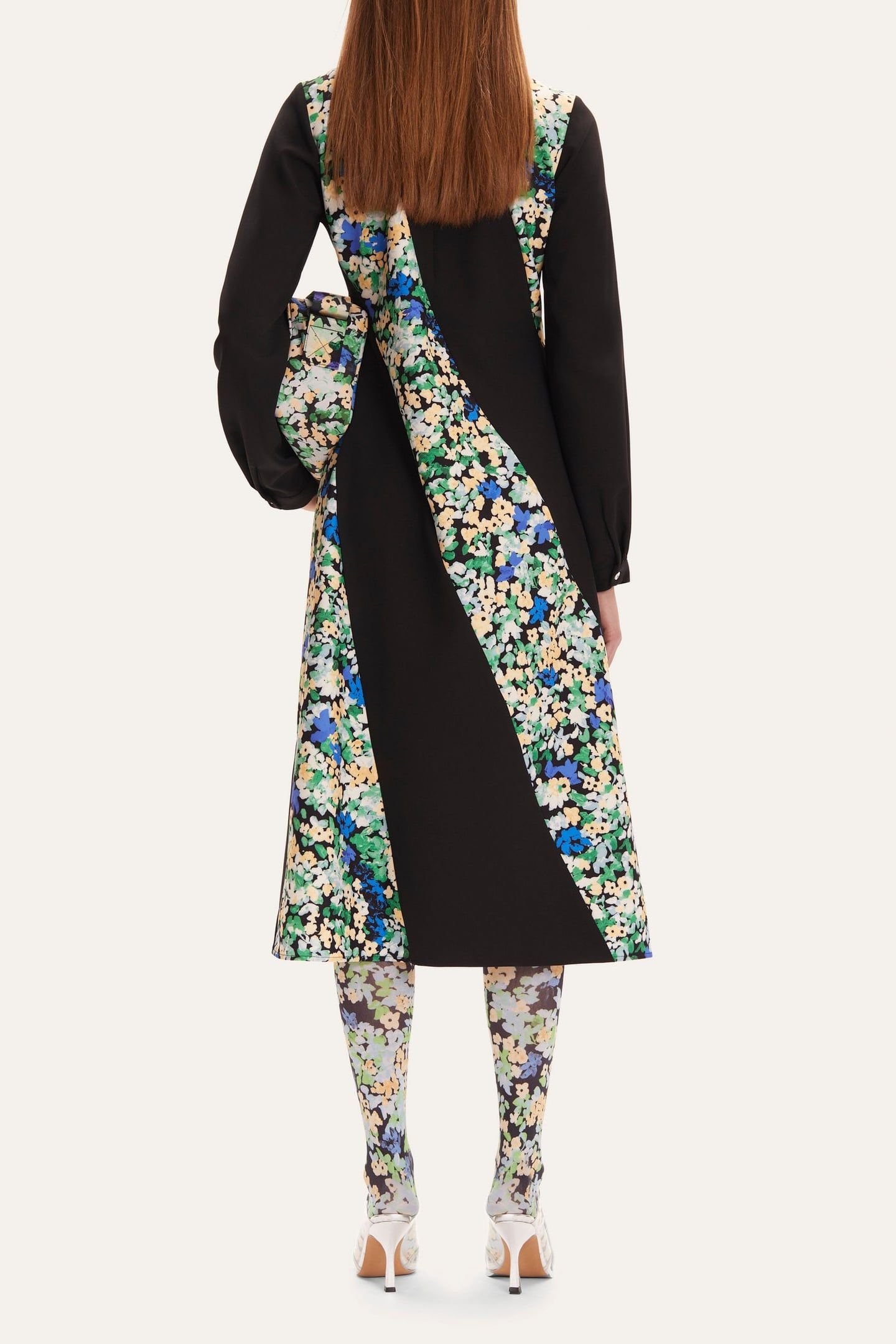 AIDA CADY DRESS LONG FLORAL POINTILLISM 2