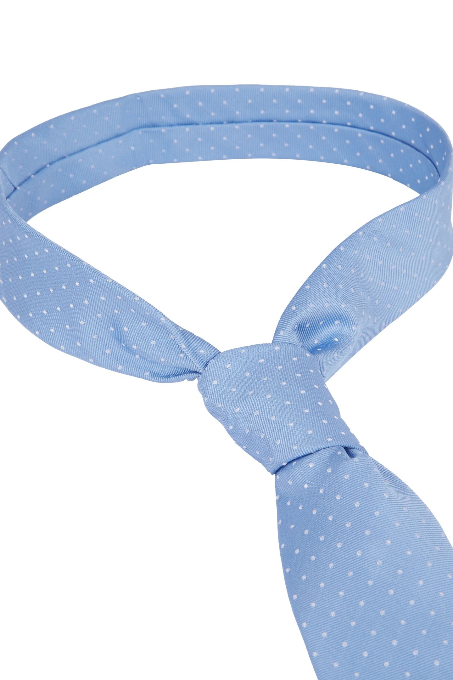MINIMAL DOT SILK TIE VISTA BLUE 3
