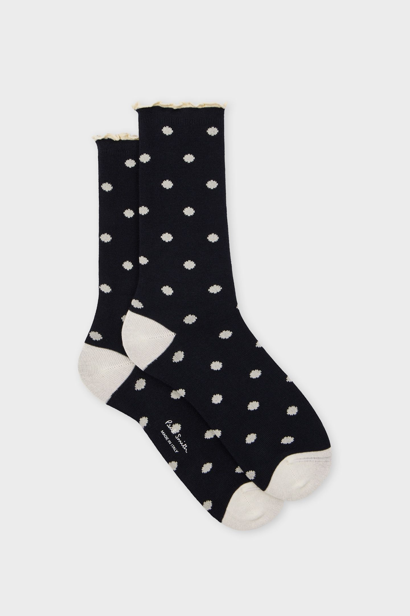 WOMEN SOCK JENNY POLKA NAVY 1