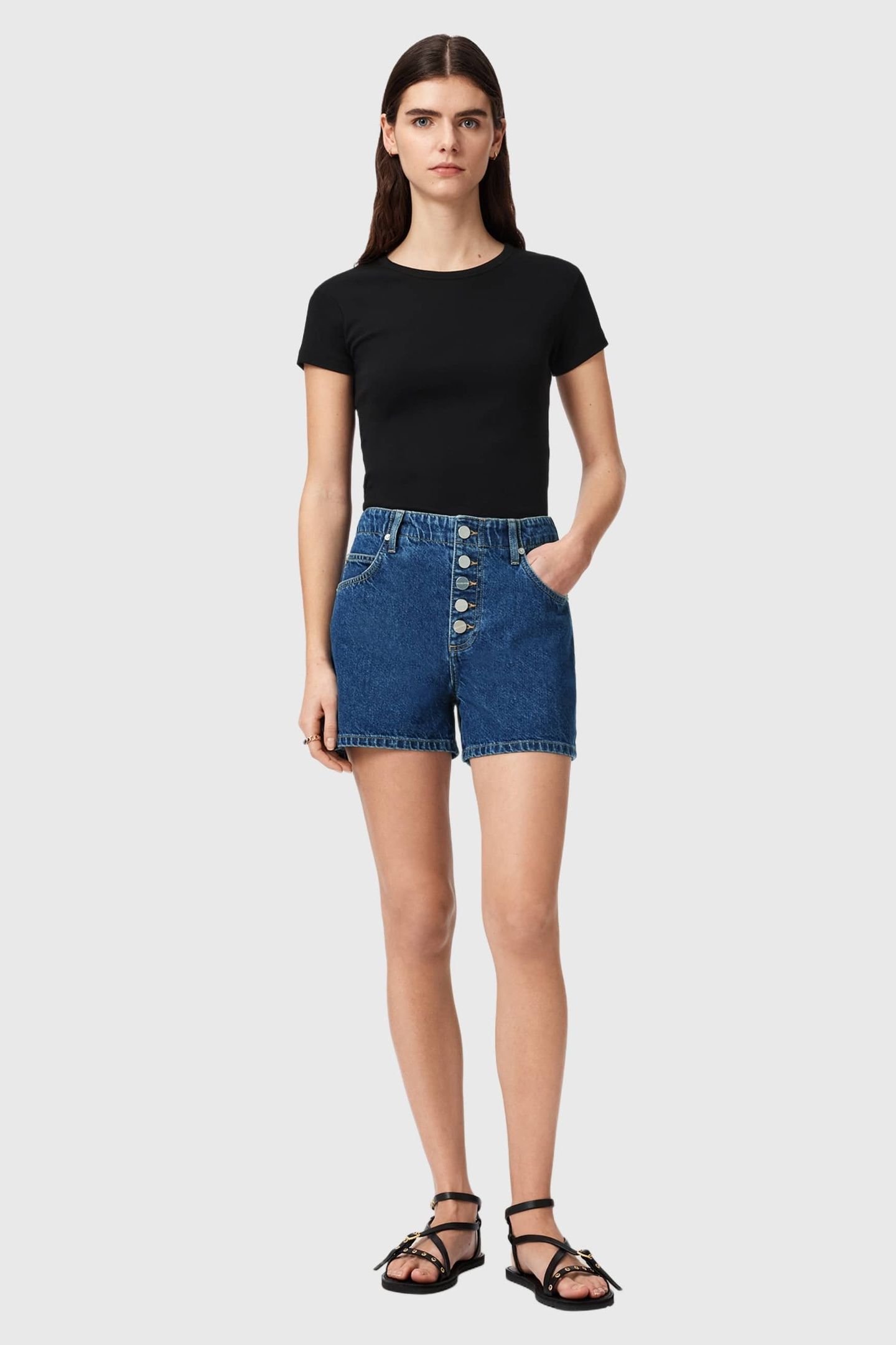 TAY DENIM SHORT DARK INDIGO 1