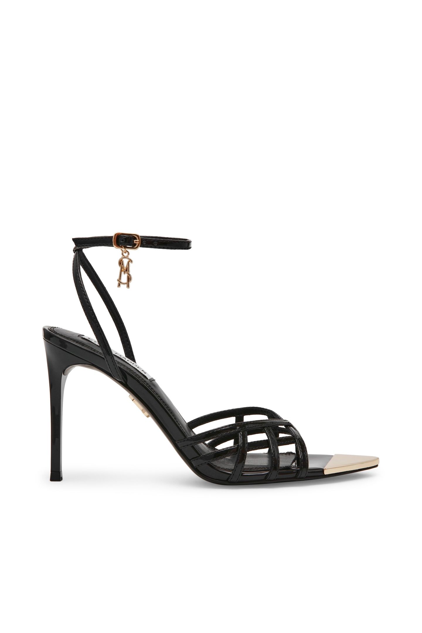 PEEPSHOW SANDALS BLACK PATENT 1