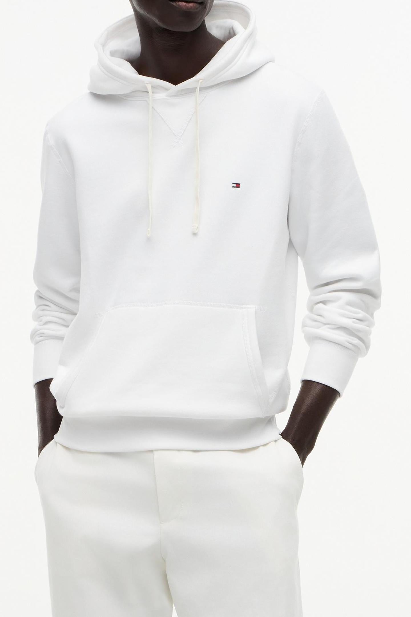 ESSENTIAL FLEECE HOODIE WHITE 1