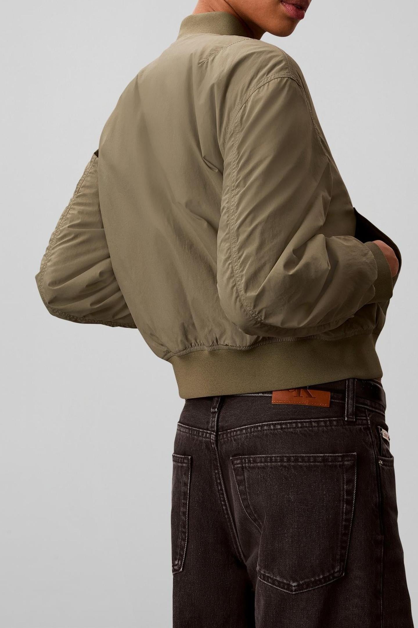 ESSENTIAL NYLON BOMBER DUSTY OLIVE 2