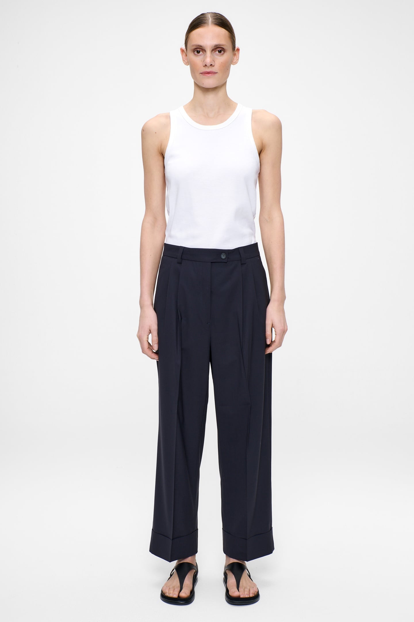 COOL WOOL DELOS PANTS MIDNIGHT BLUE 1