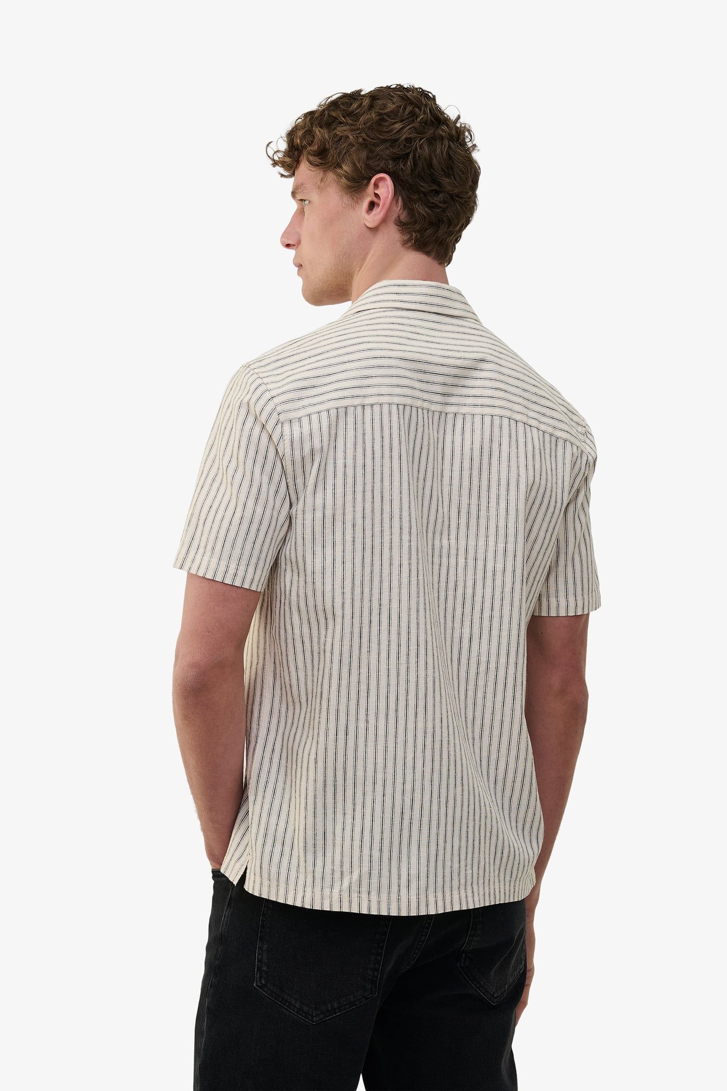 CLIFF STRIPE LINEN COTTON GREY 2