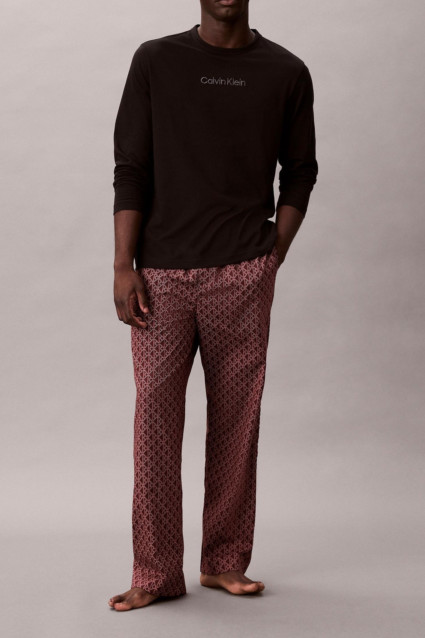 LS TEE PANT SET BLACK TOP 1