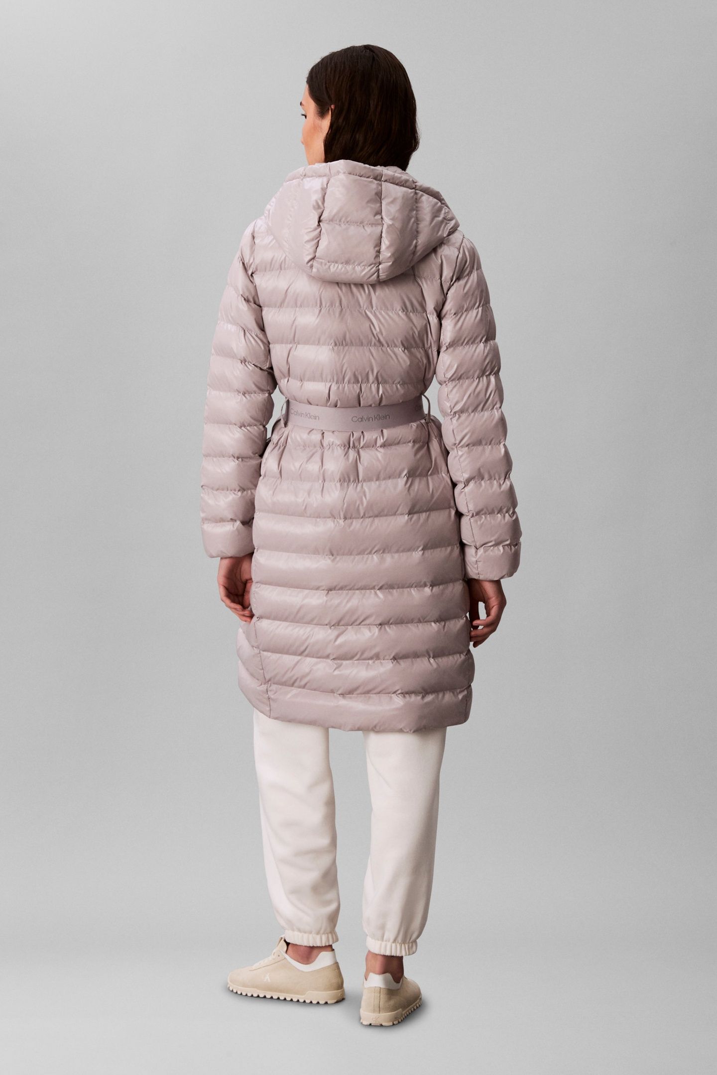 BELTED LIGHTWEIGHT COAT GULL GRAY 2