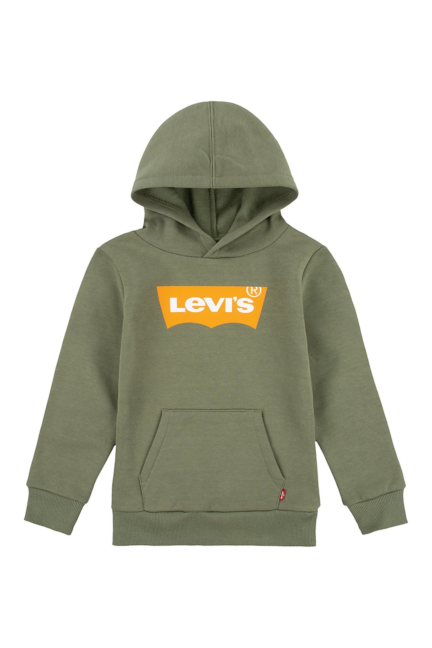 BOYS BATWING SCREENPRINT HOODIE OLIVINE 1