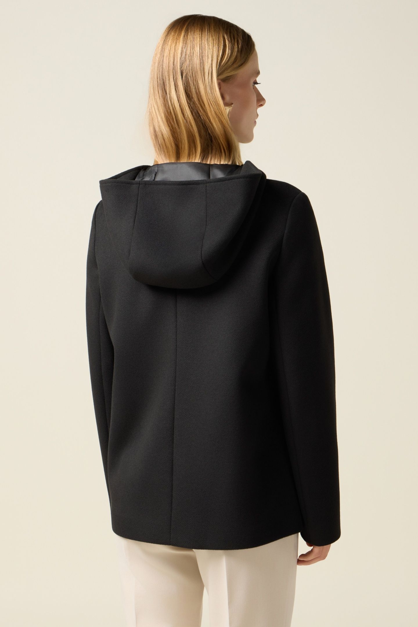 HOODED JACKET WITH BUCKLE BLACK 3