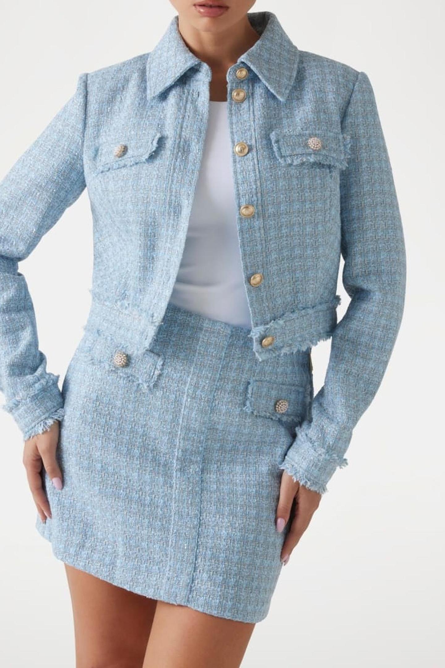 DAPHNEE CROPPED JACK LIGHT BLUE/WHITE COM 4