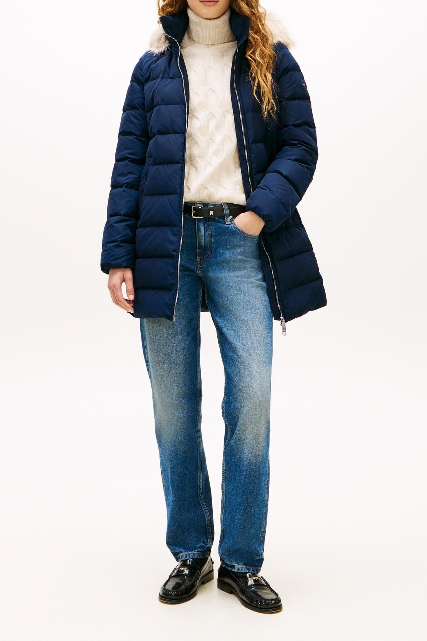MW DOWN SLIM COAT DARK NIGHT NAVY 1