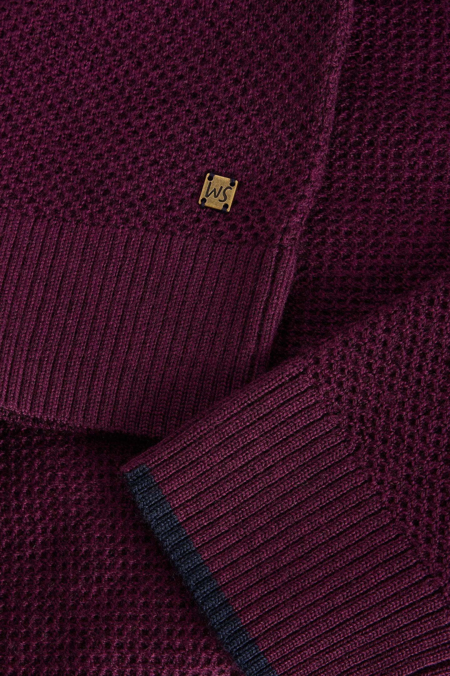 NEWPORT MERINO HENLEY DARK PLUM 5