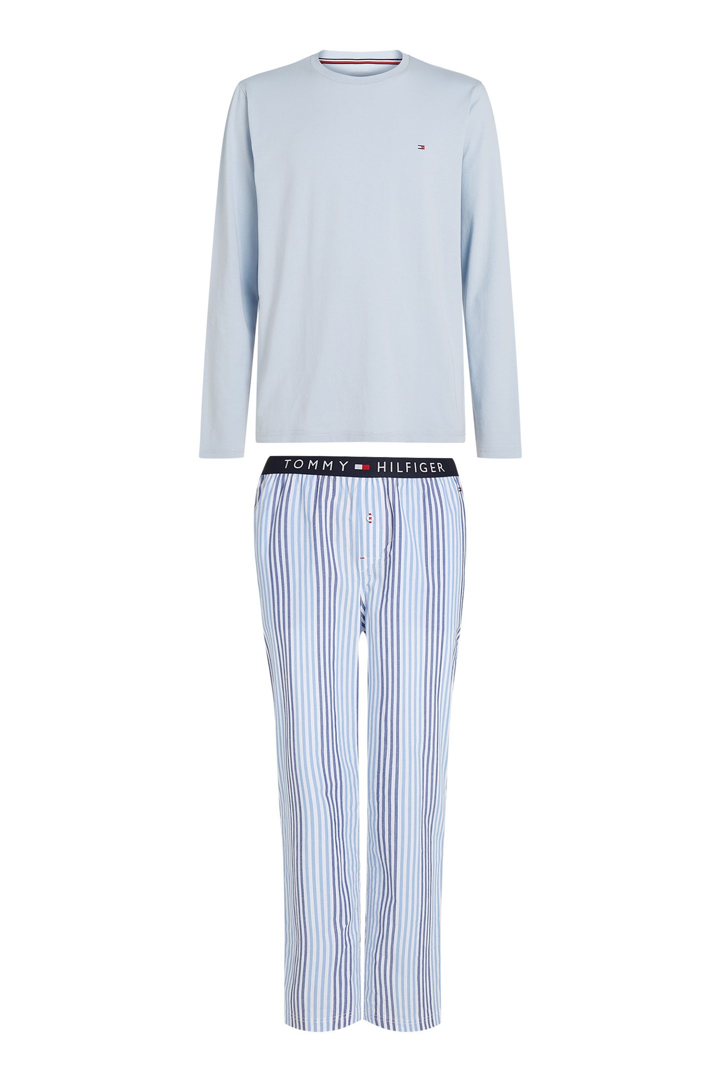 LS PANT WOVEN SET BREEZY BLUE/TWILL STRIPES 4