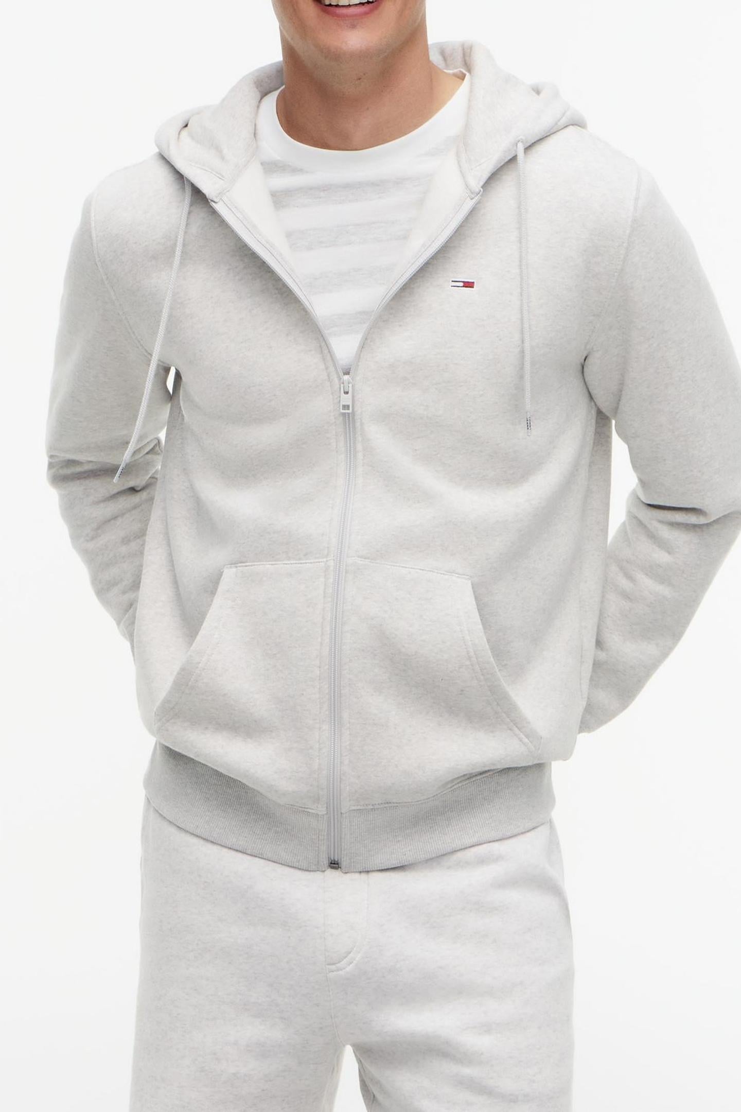 TJM REG FLAG ZIP THRU SILVER GREY HEATHER 6