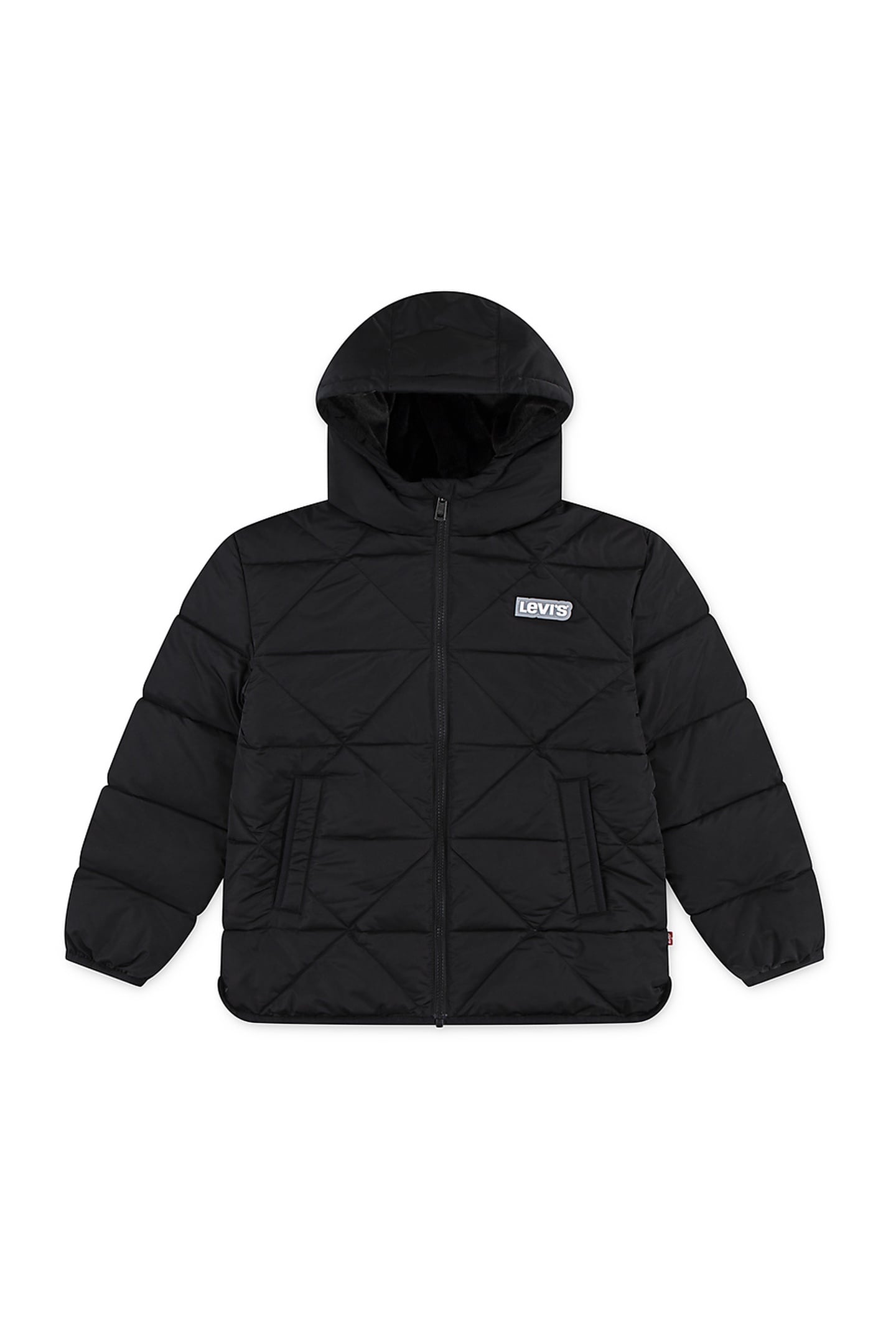 GIRLS A LINE PUFFER BLACK 1