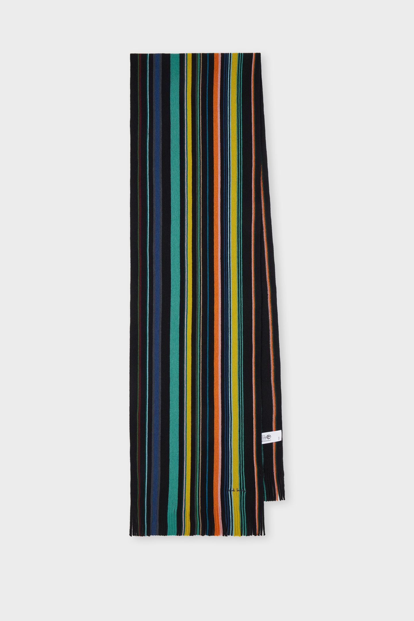 MEN SCARF IVAN STRIPE BLACK 1